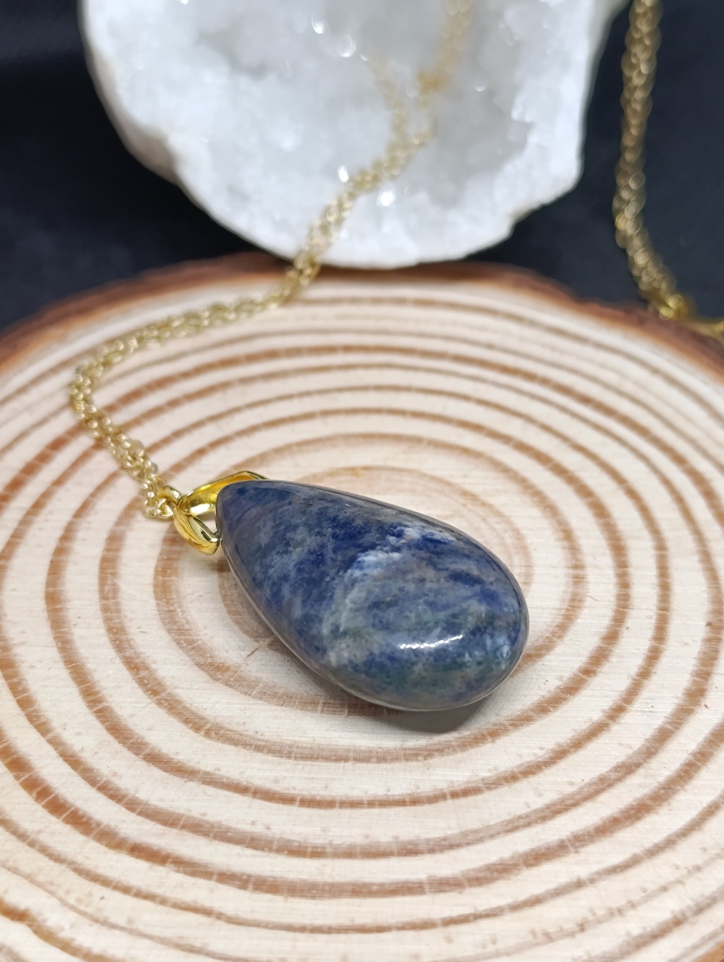 Collier goutte ronde - Chaine 60cm
