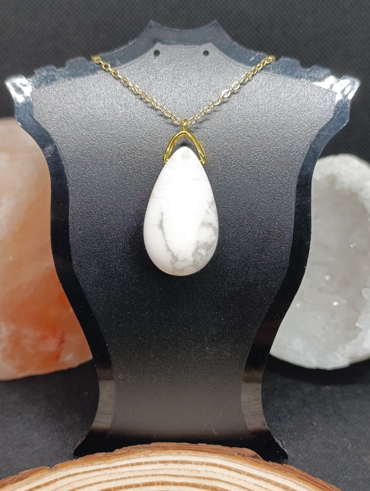 Collier goutte ronde - Chaine 60cm