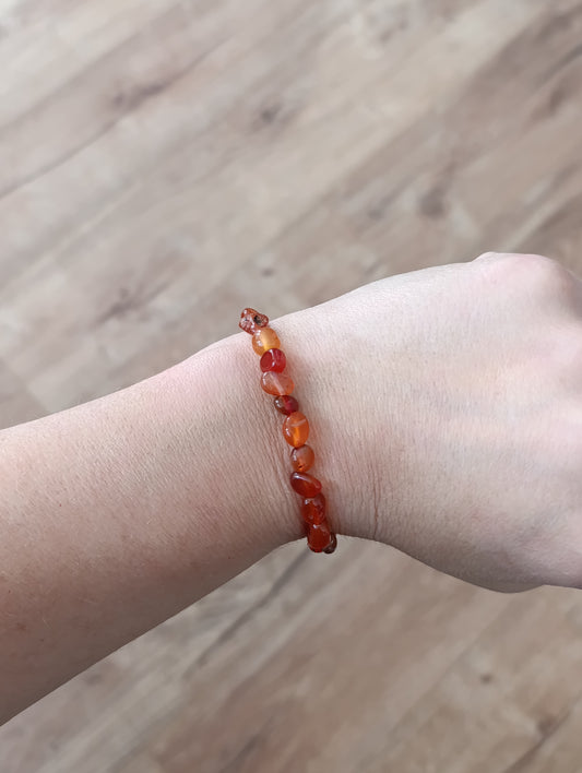 Bracelet pierres roulées Cornaline