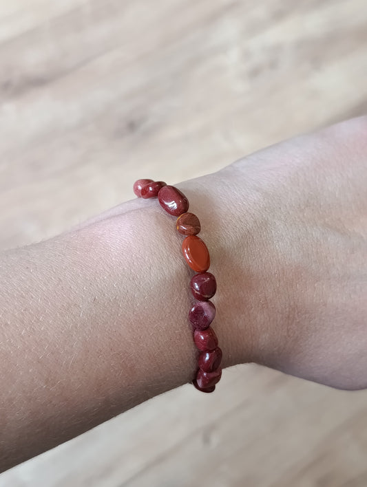 Bracelet pierres roulées Mokaïte