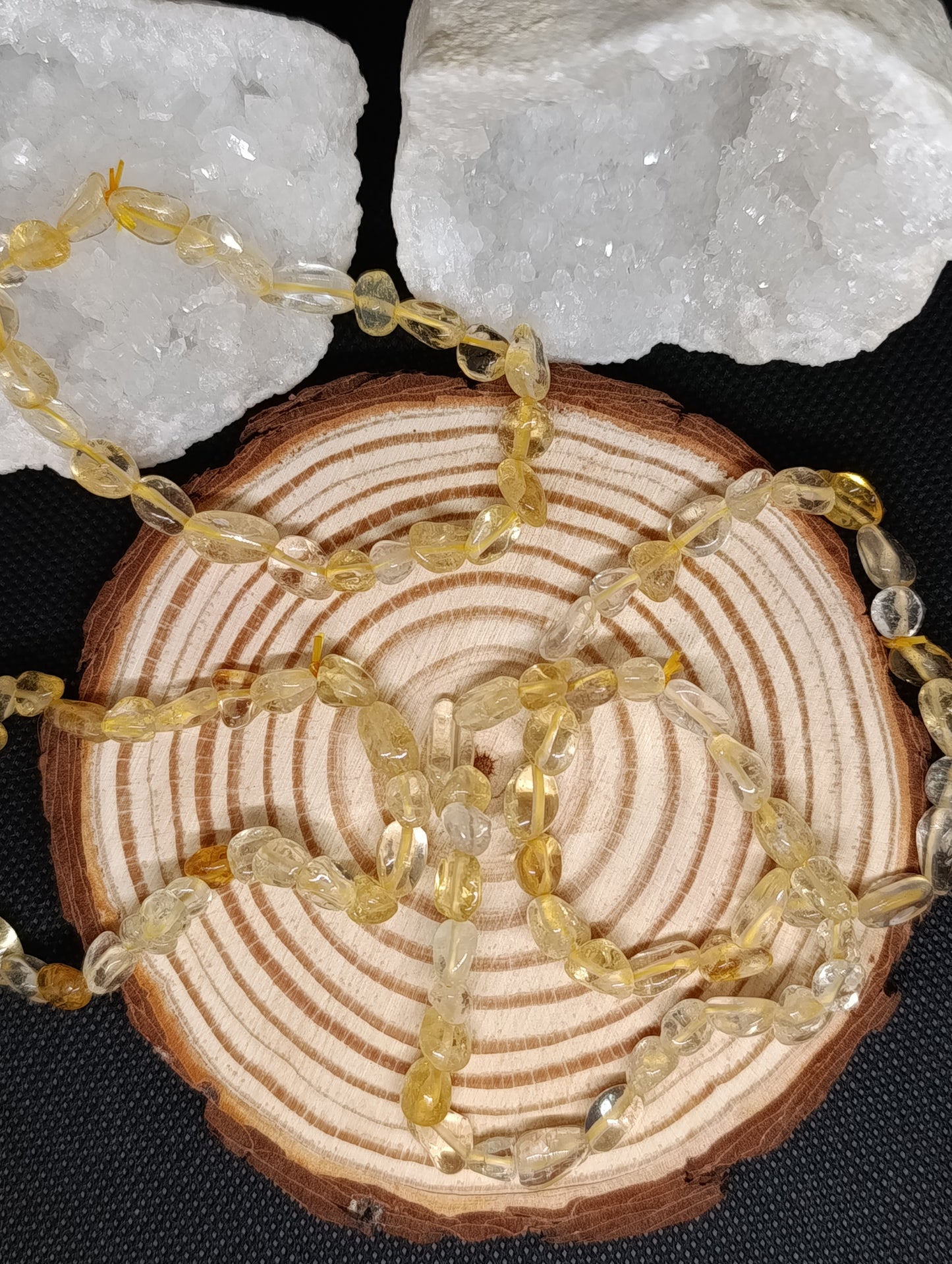 Bracelet pierres roulées Citrine naturelle