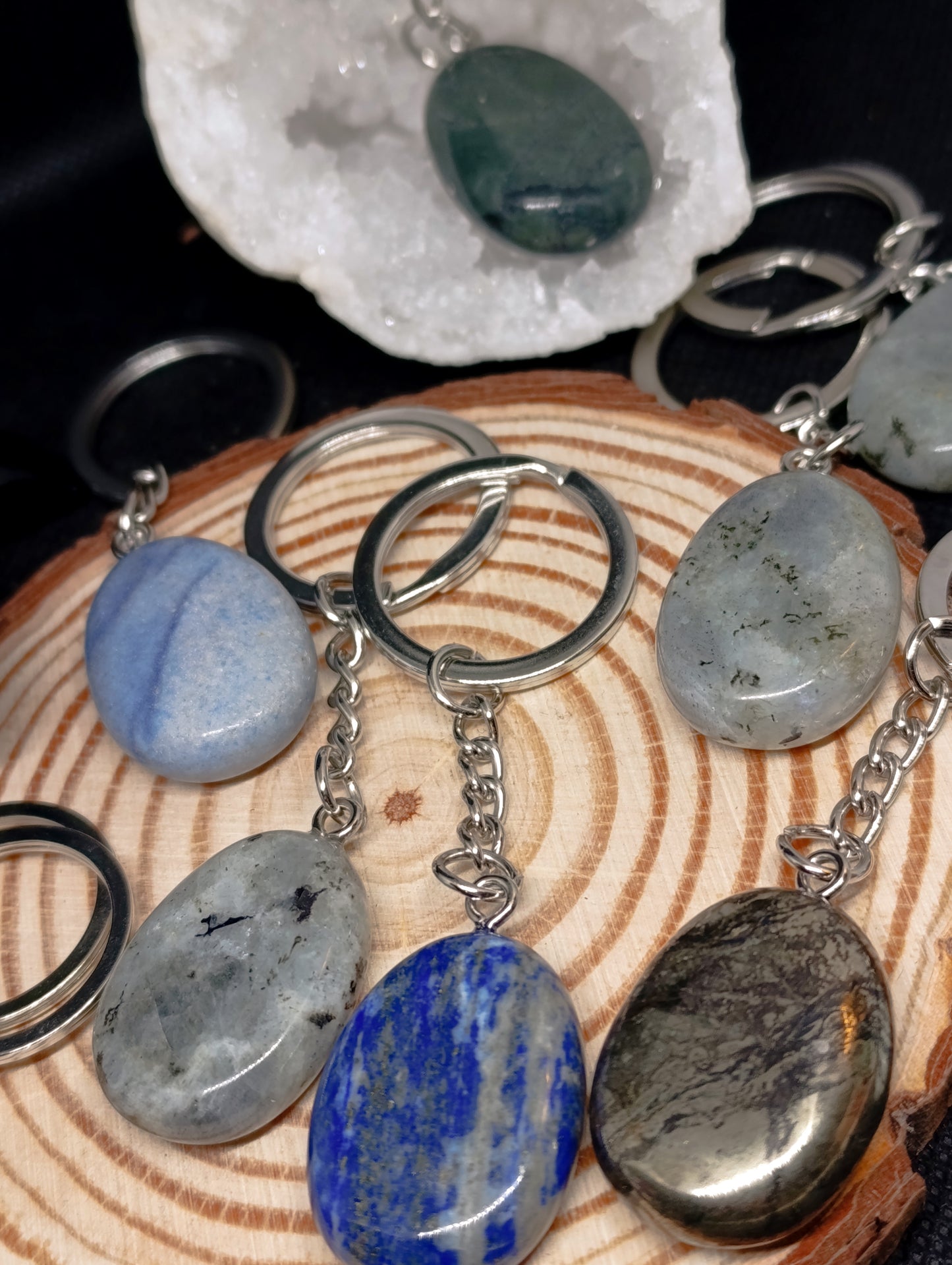 Porte clef pierre naturelle