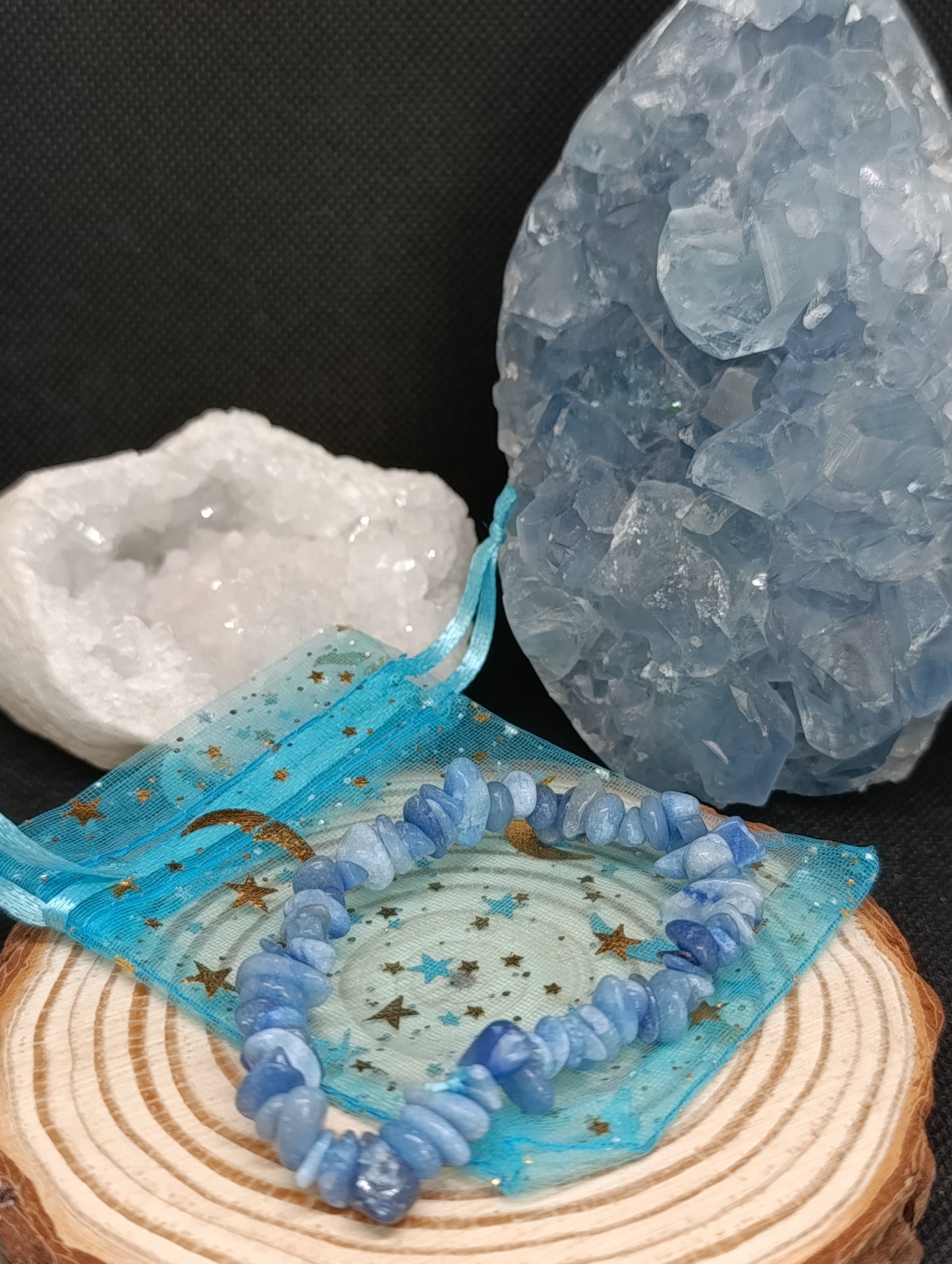 Bracelet baroque Aventurine bleue