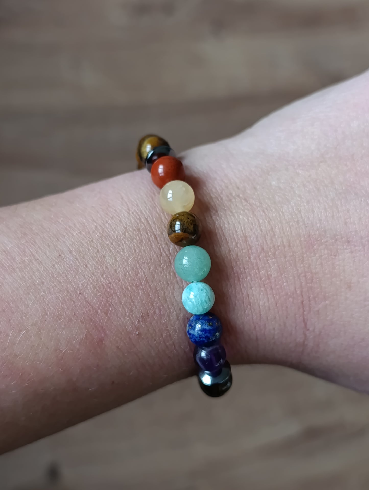 Bracelet Oeil de tigre - 7 chakras