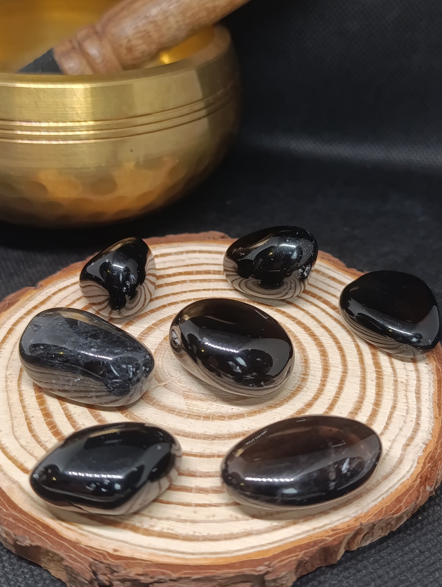 Pierre roulée Obsidienne fumée