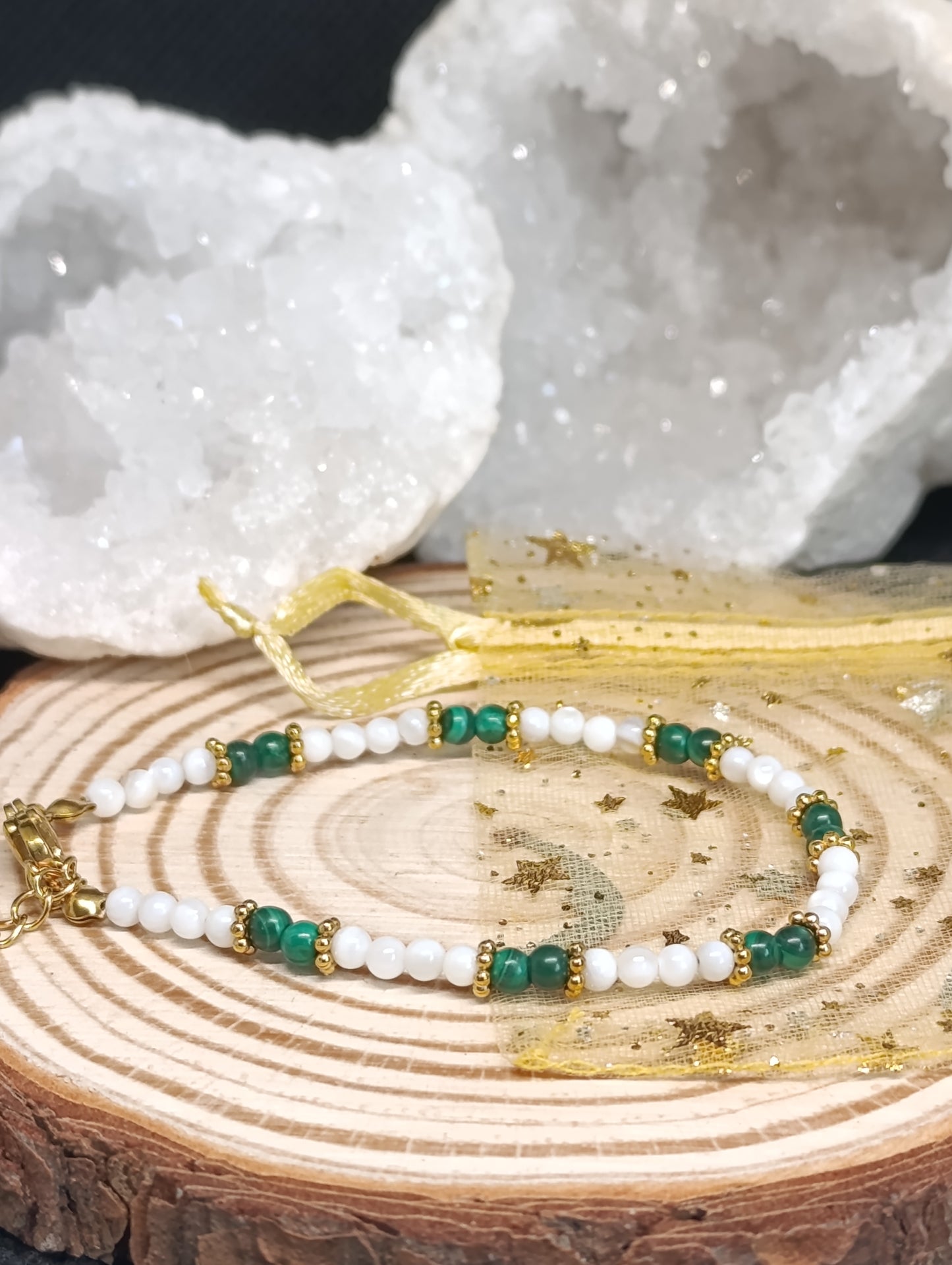 Bracelet Nacre & Pierre naturelle qualité AA
