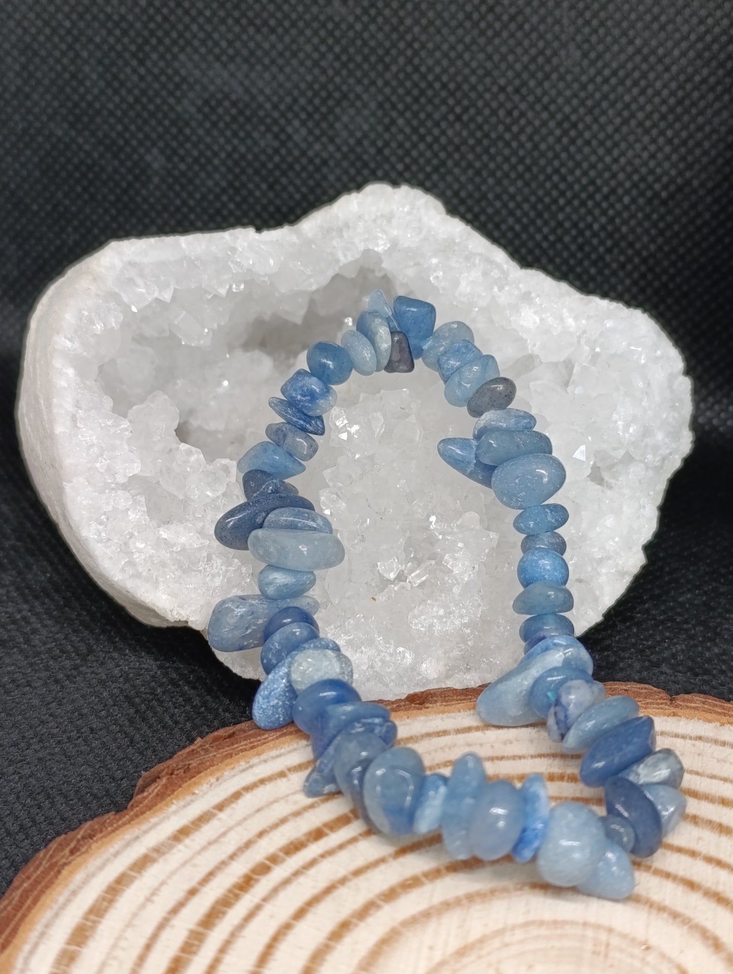 Bracelet baroque Aventurine bleue
