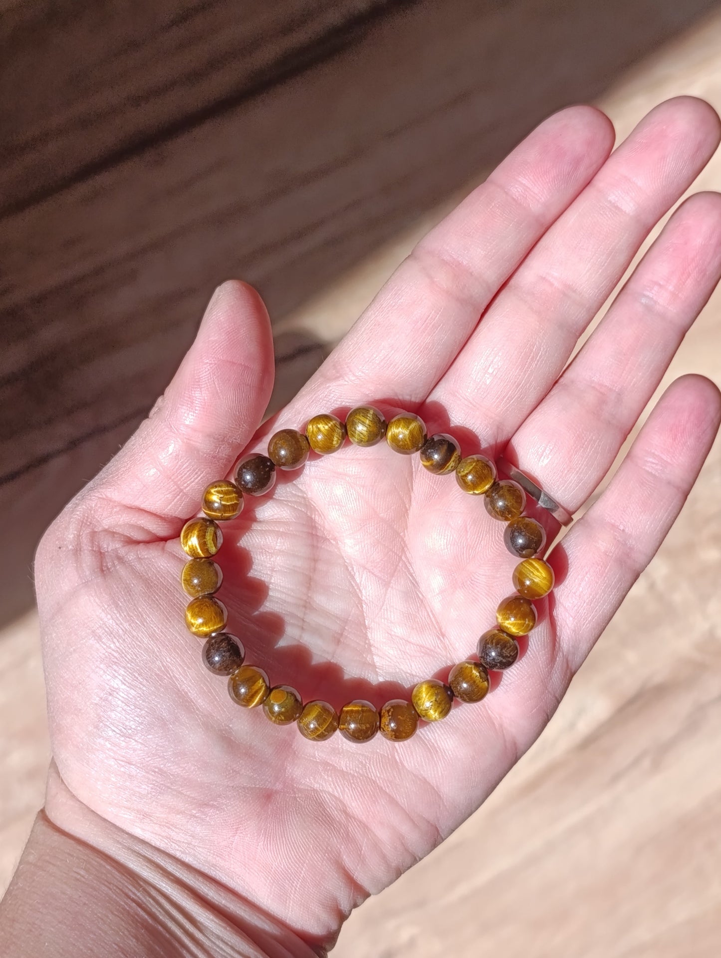 Bracelet boule Oeil de tigre 8mm - Qualité AA