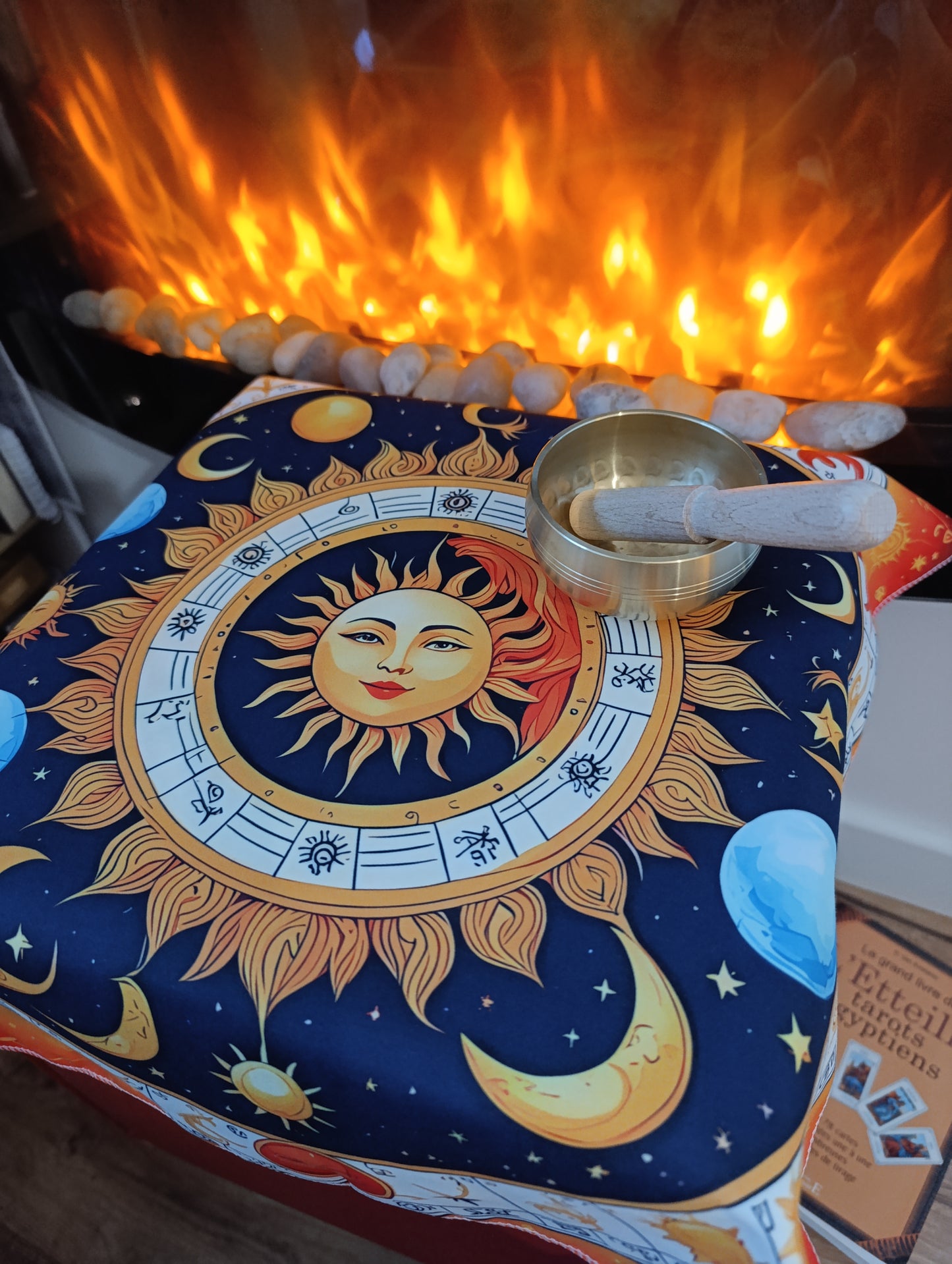 Nappe de tirage tarot – Soleil & Zodiaque