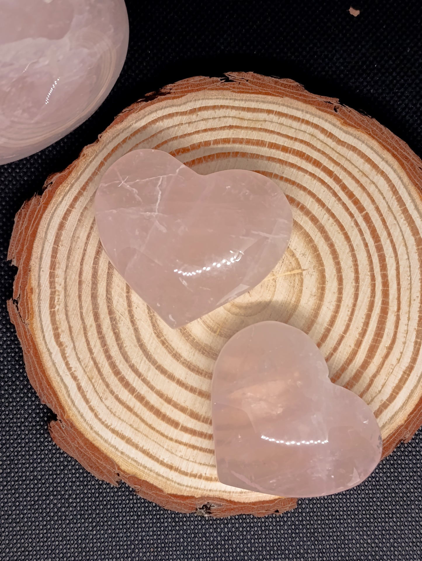 Galet Cœur Quartz rose - Qualité AA