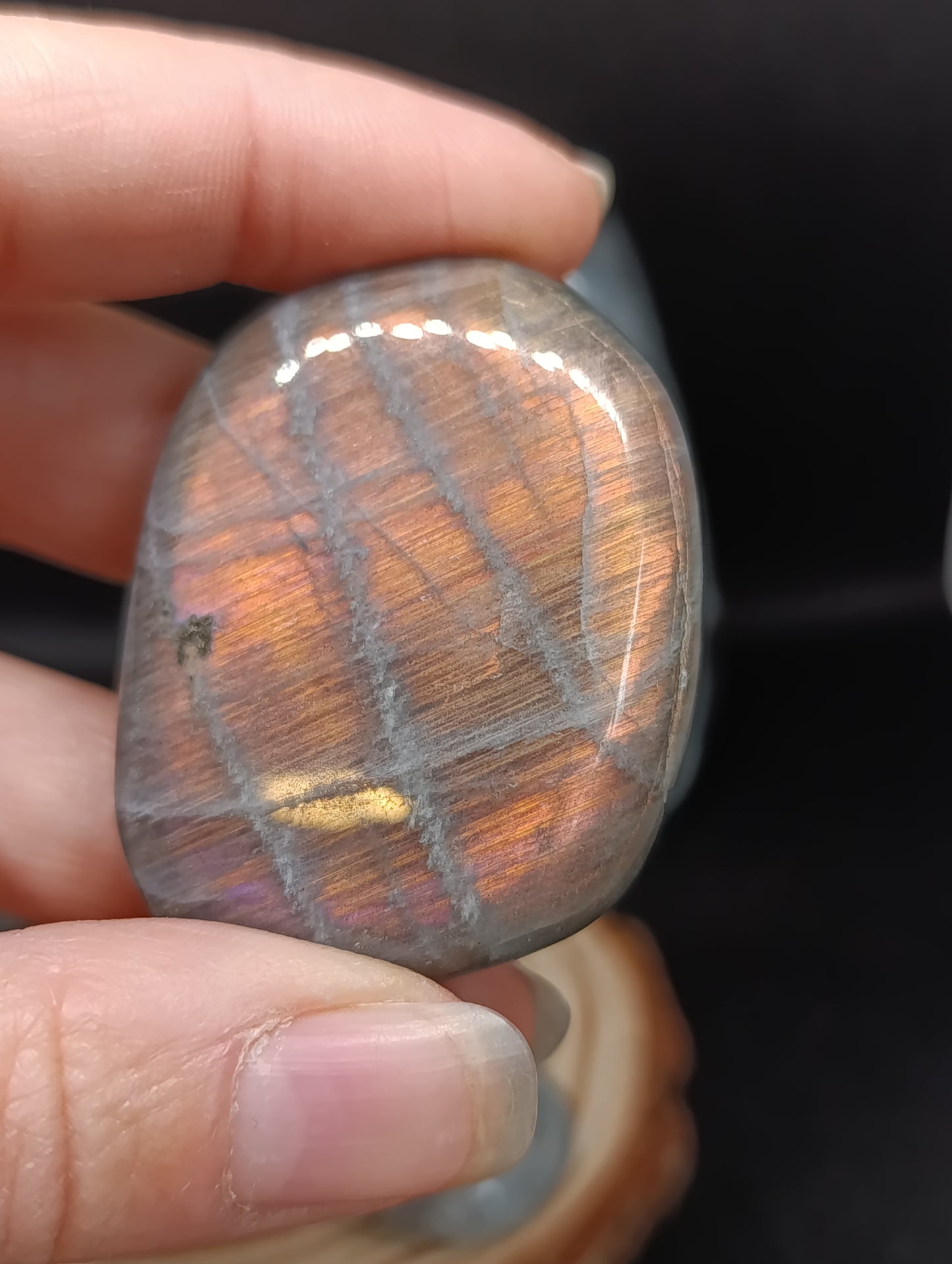 Pierre plate Labradorite violette - Qualité AA