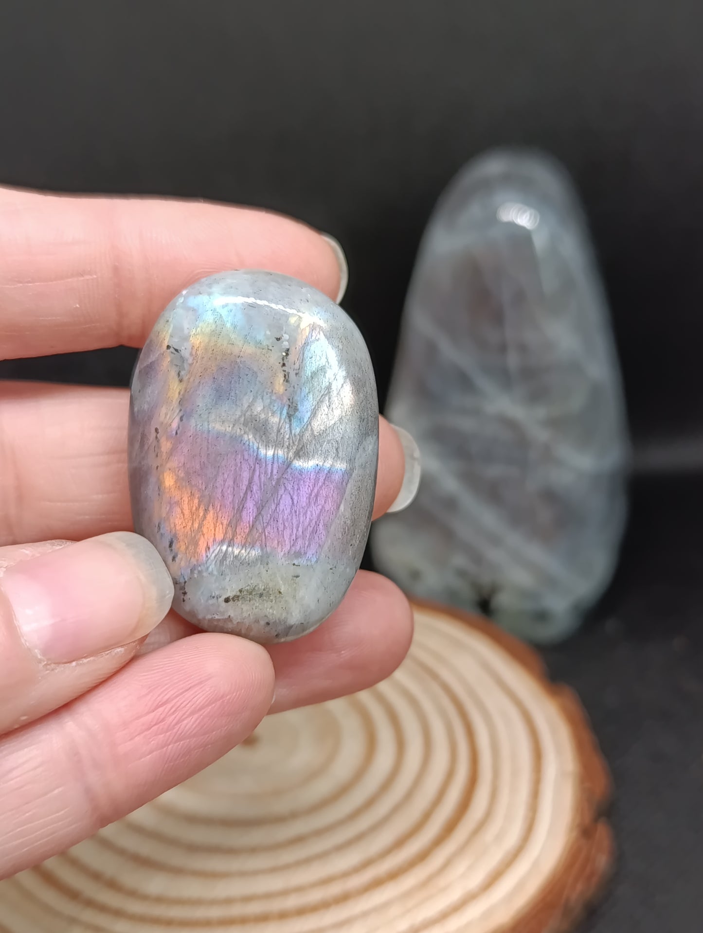 Pierre plate Labradorite violette - Qualité AA