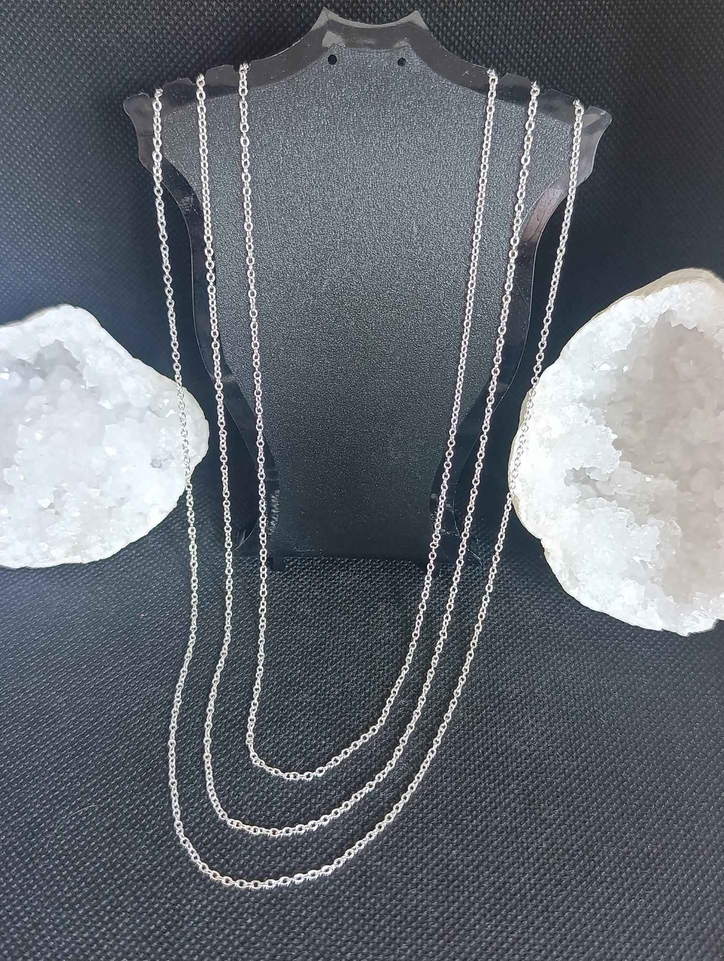 Pendentif rectangulaire Quartz rose