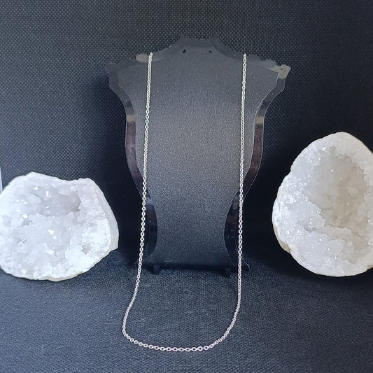 Chaine acier inoxydable finition argentée