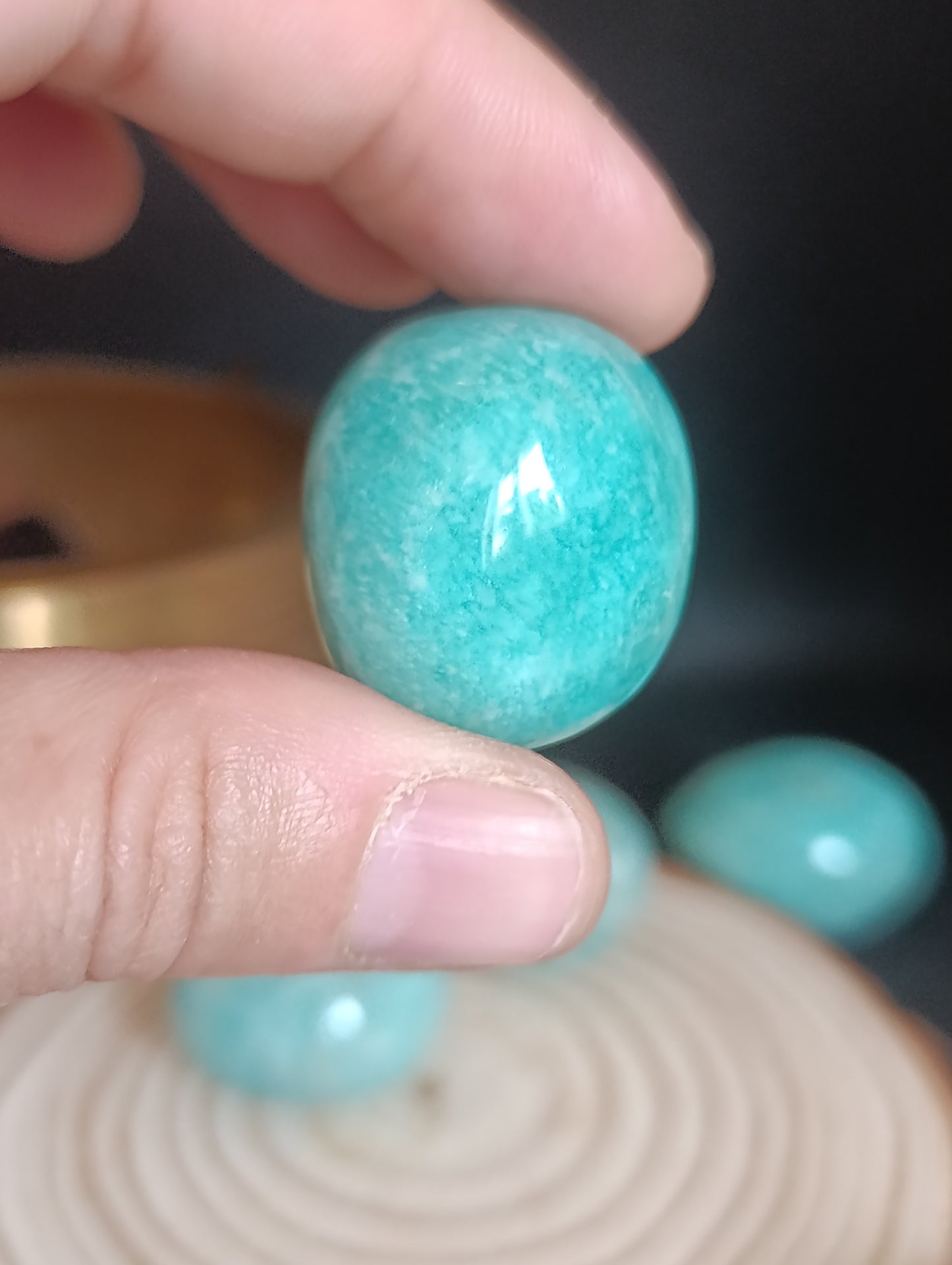 Pierre roulée Amazonite - Qualité AA