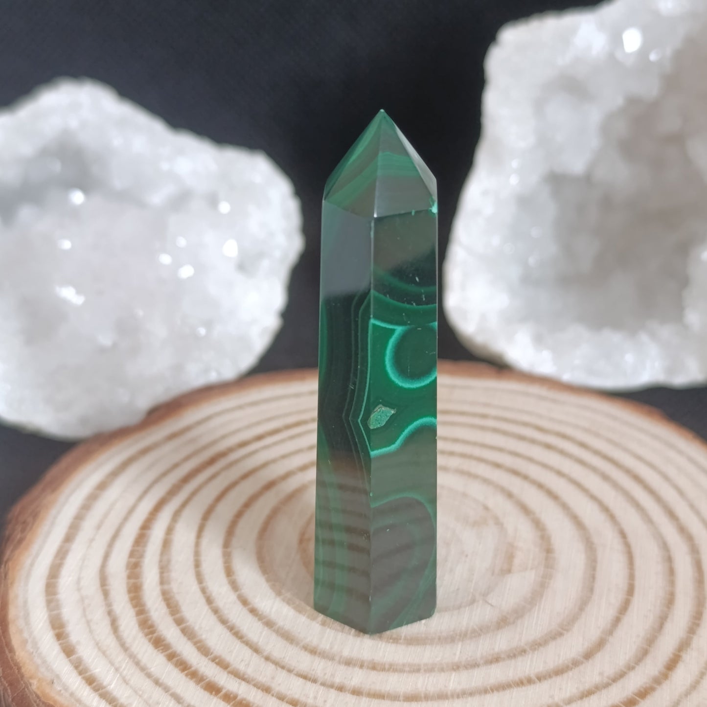 Pointe polie Malachite - Qualité AAA