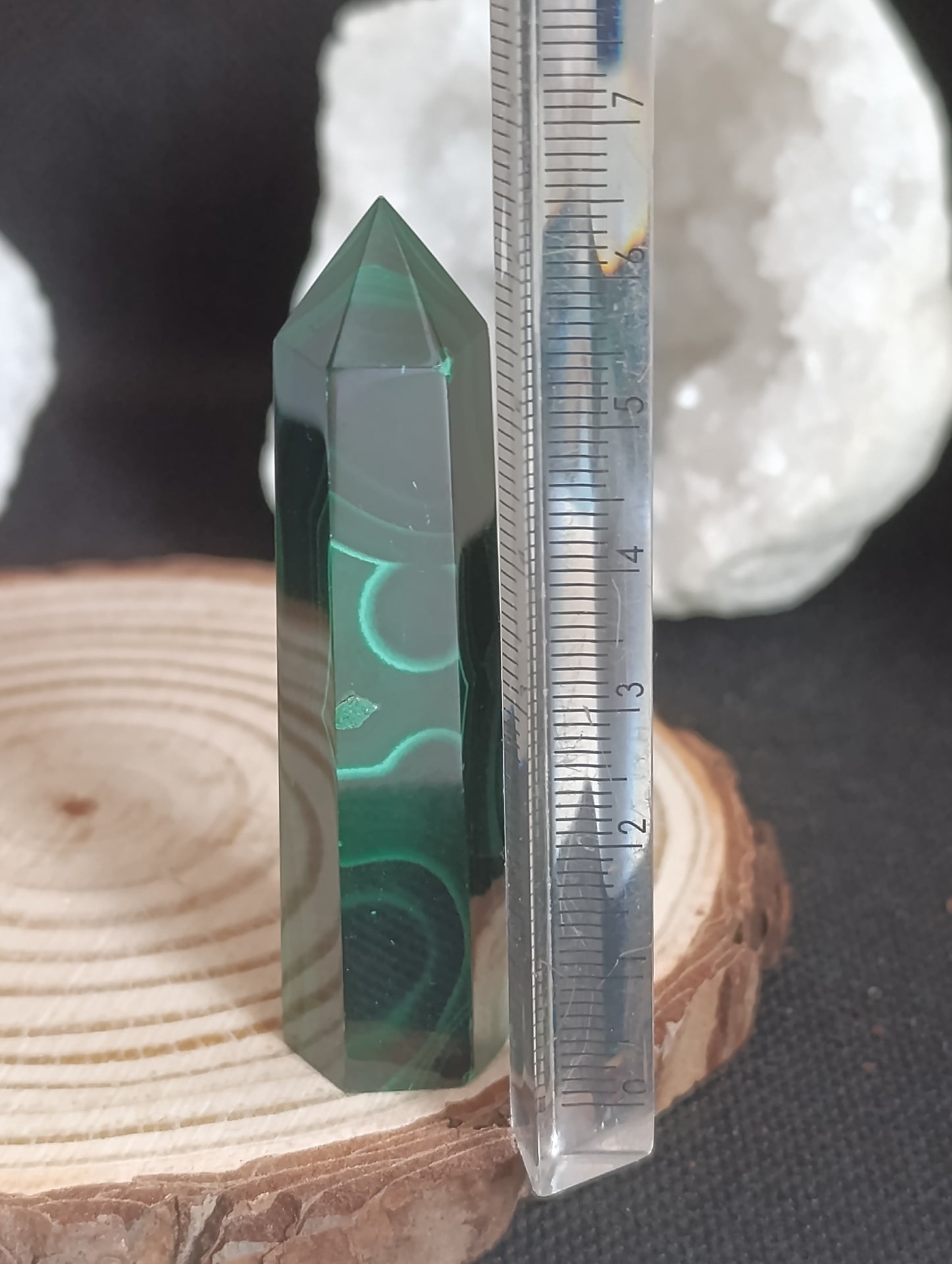 Pointe polie Malachite - Qualité AAA