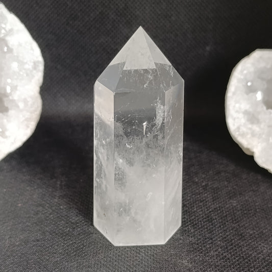 Pointe polie cristal de roche - Qualité AA+