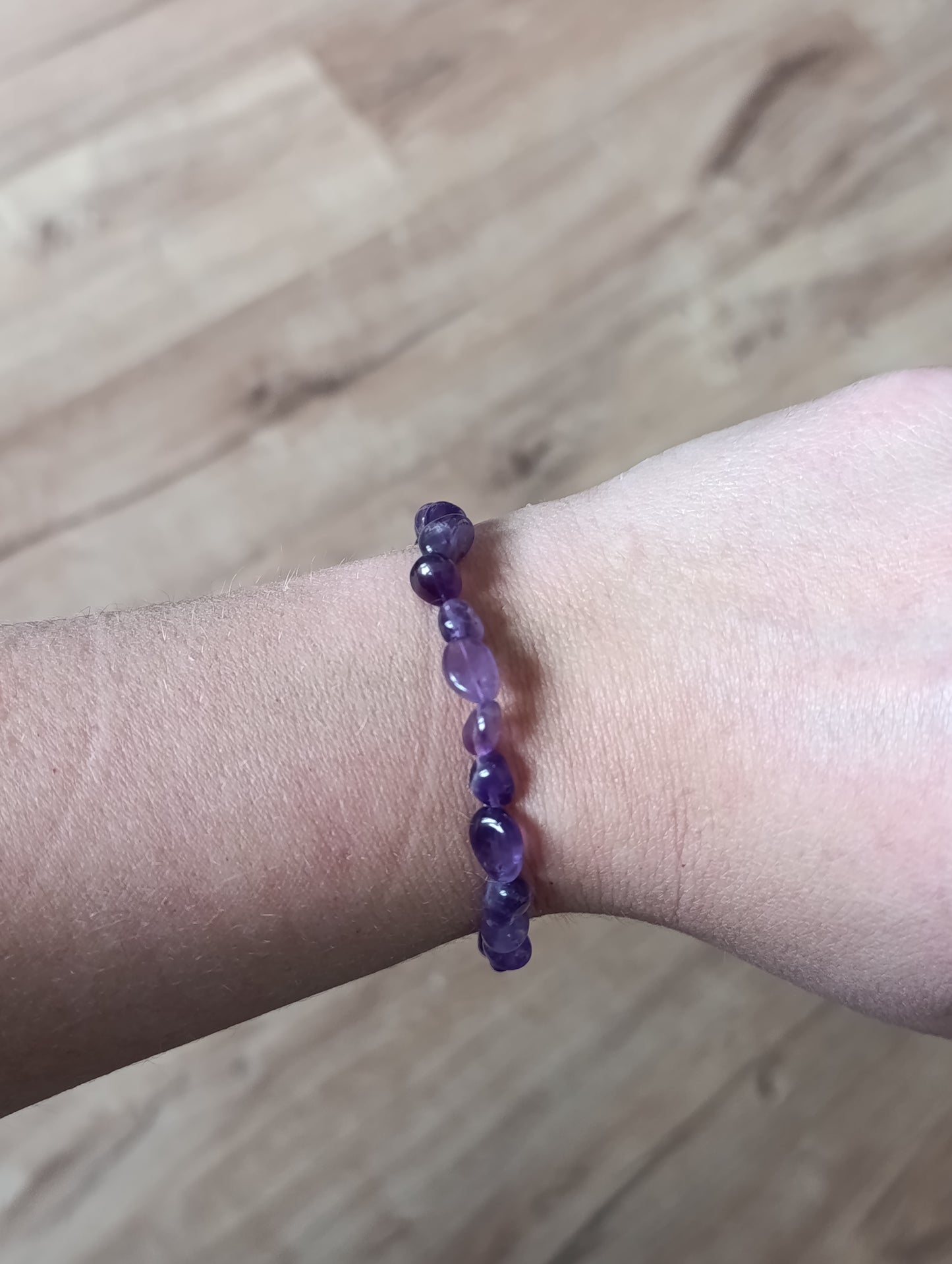 Bracelet pierres roulées Améthyste - Qualité AA