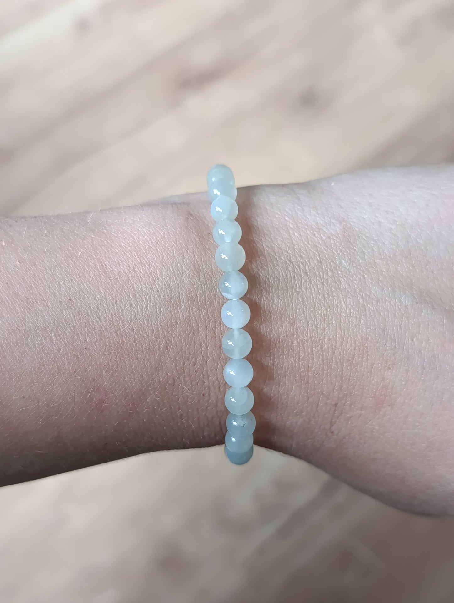 Bracelet boule Pierre de lune 6mm - Qualité AA