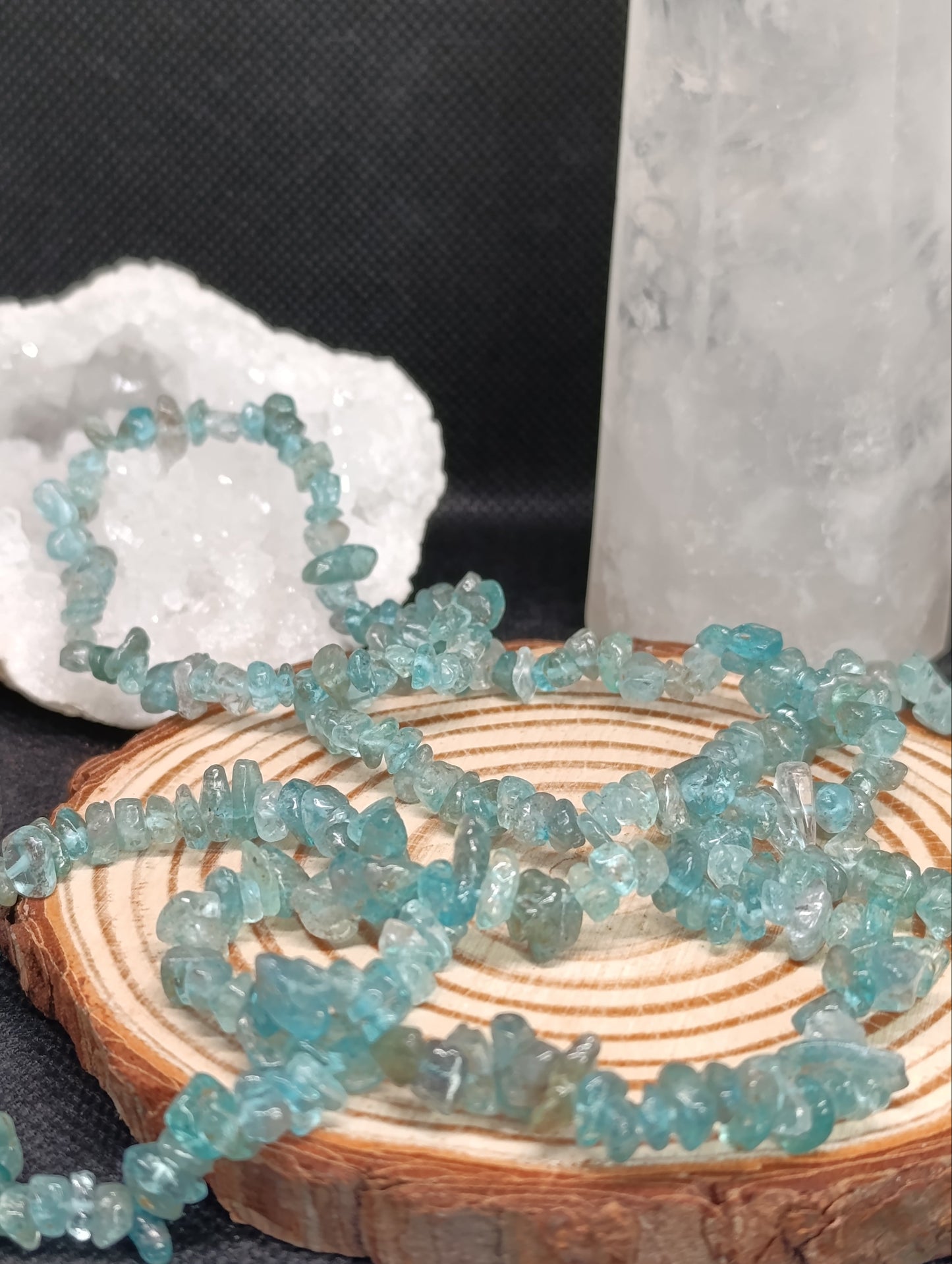 Bracelet baroque Apatite bleue - Qualité AA