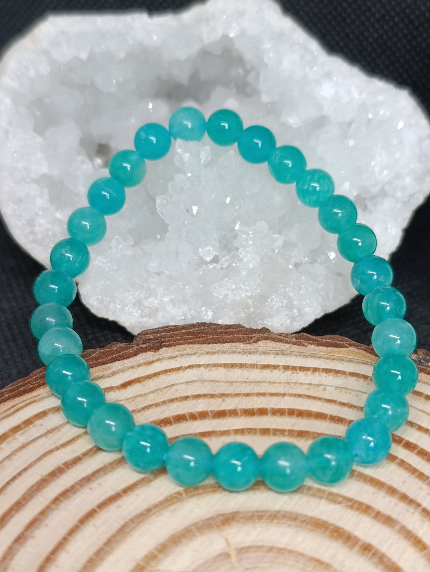 Bracelet boule Amazonite 6mm - Qualité AA