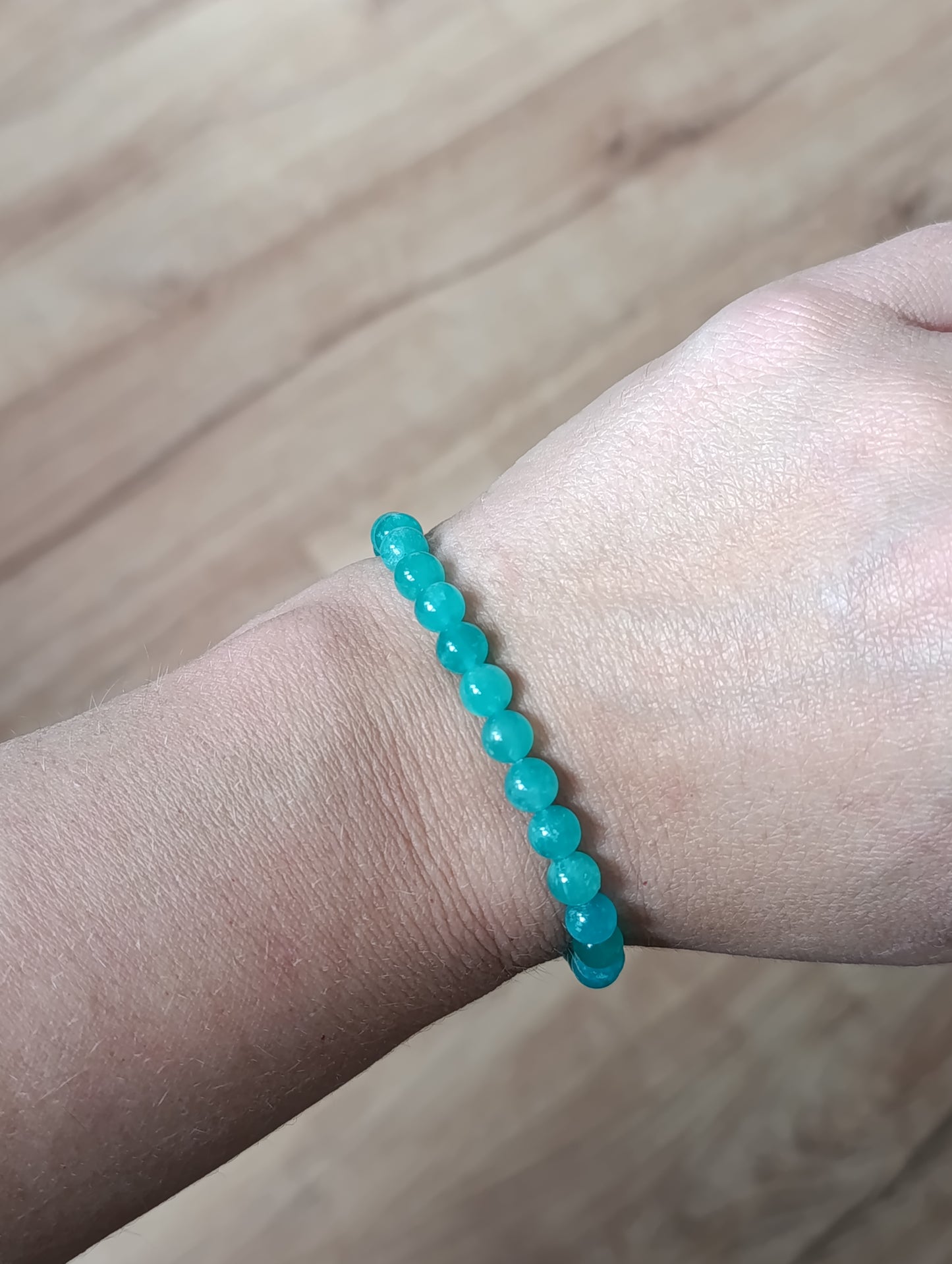 Bracelet boule Amazonite 6mm - Qualité AA