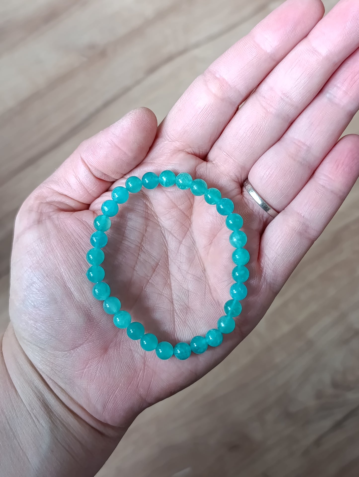 Bracelet boule Amazonite 6mm - Qualité AA