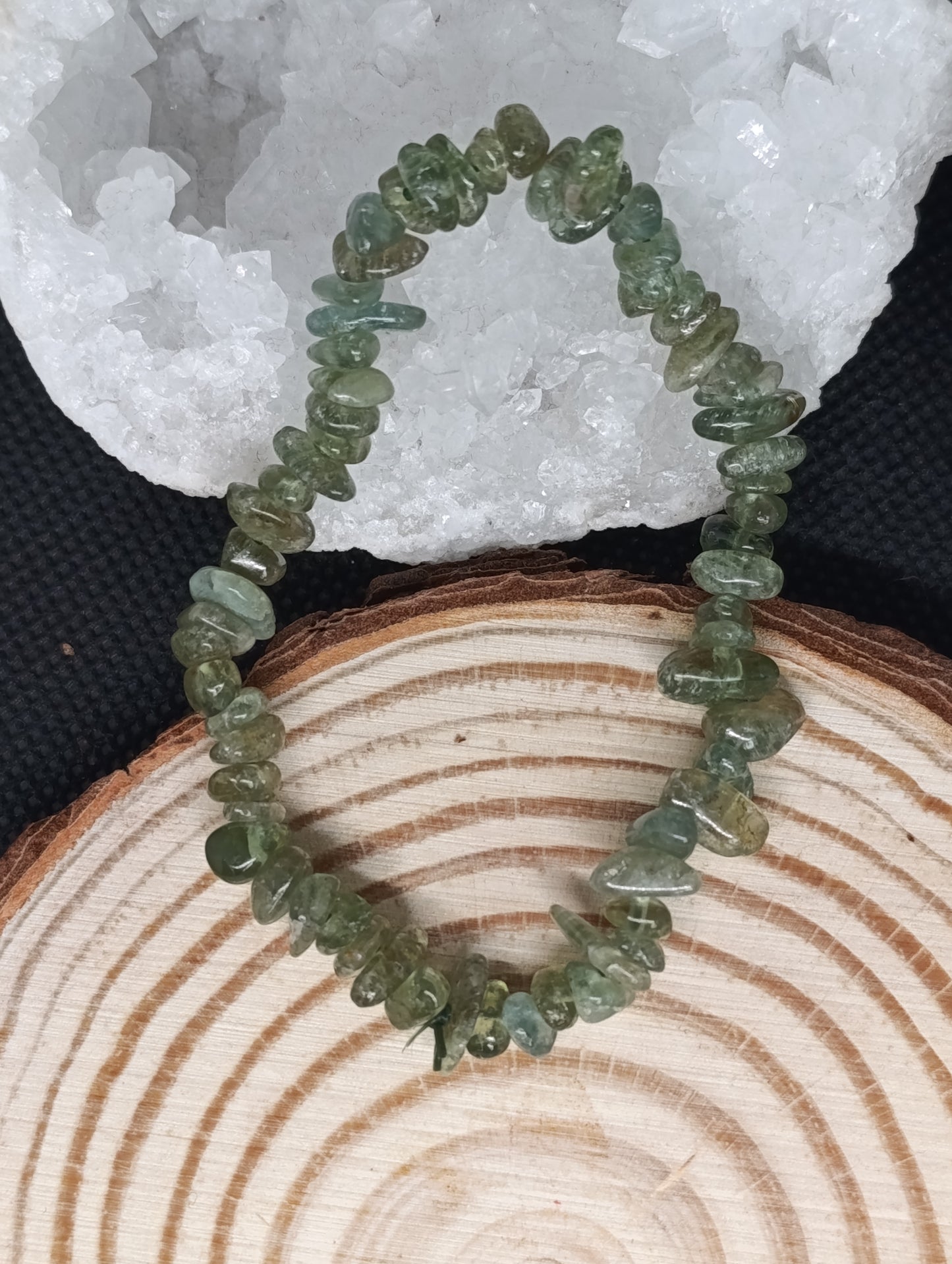 Bracelet baroque Apatite verte