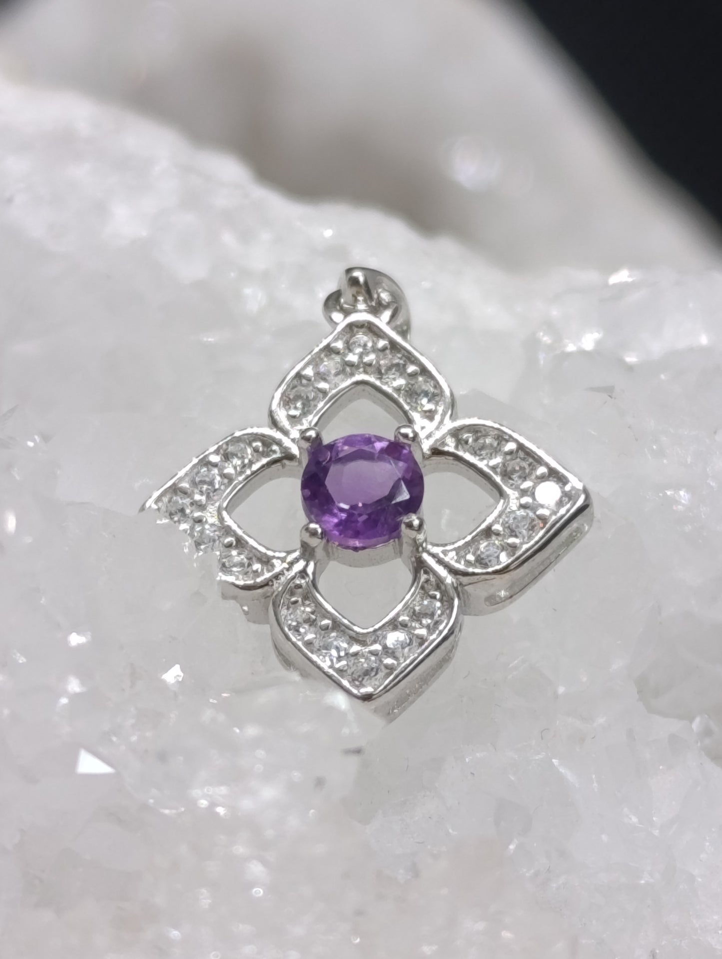 Pendentif Eugénia - Argent 925 rhodié & pierre qualité AAA