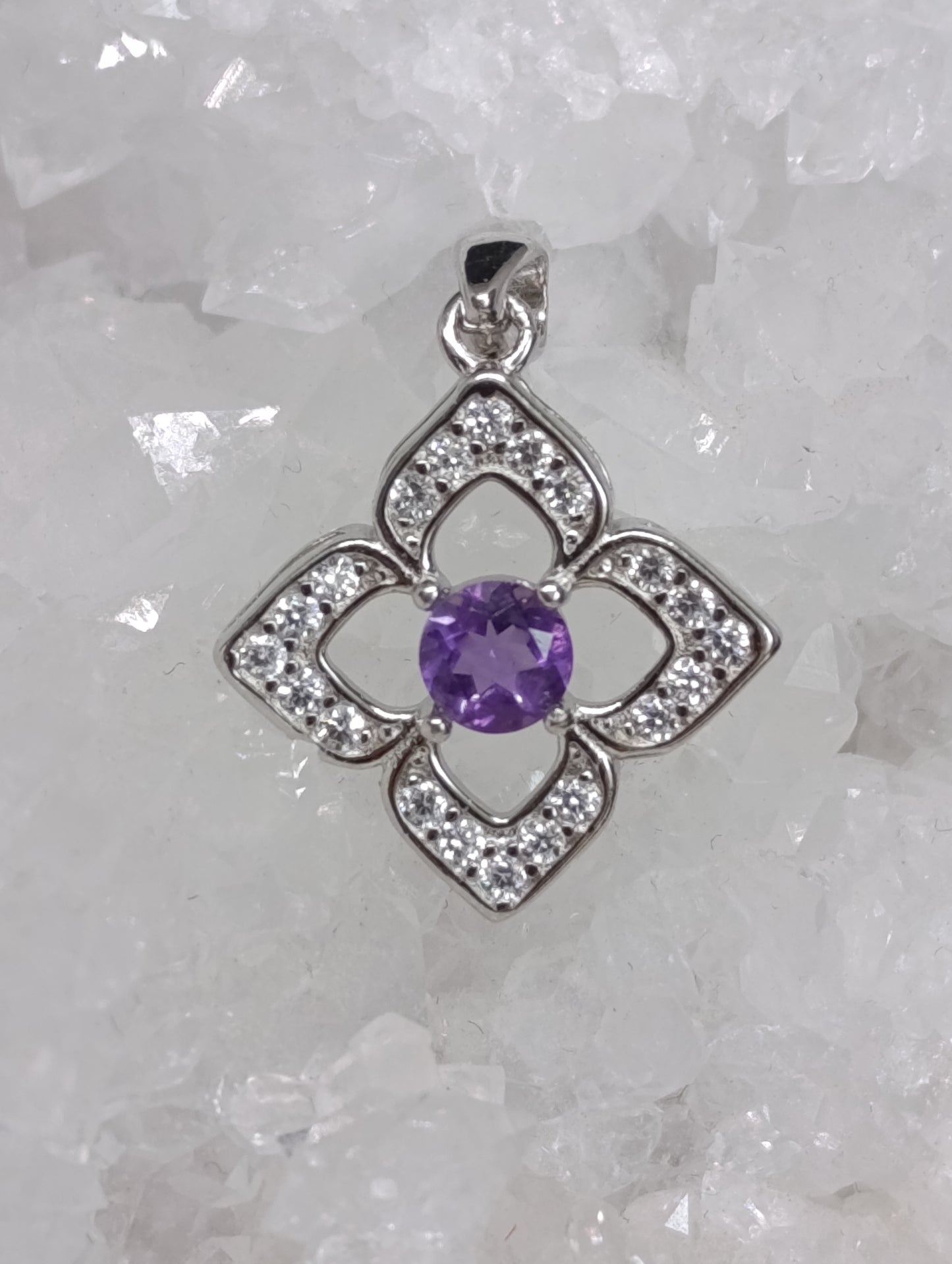 Pendentif Eugénia - Argent 925 rhodié & pierre qualité AAA