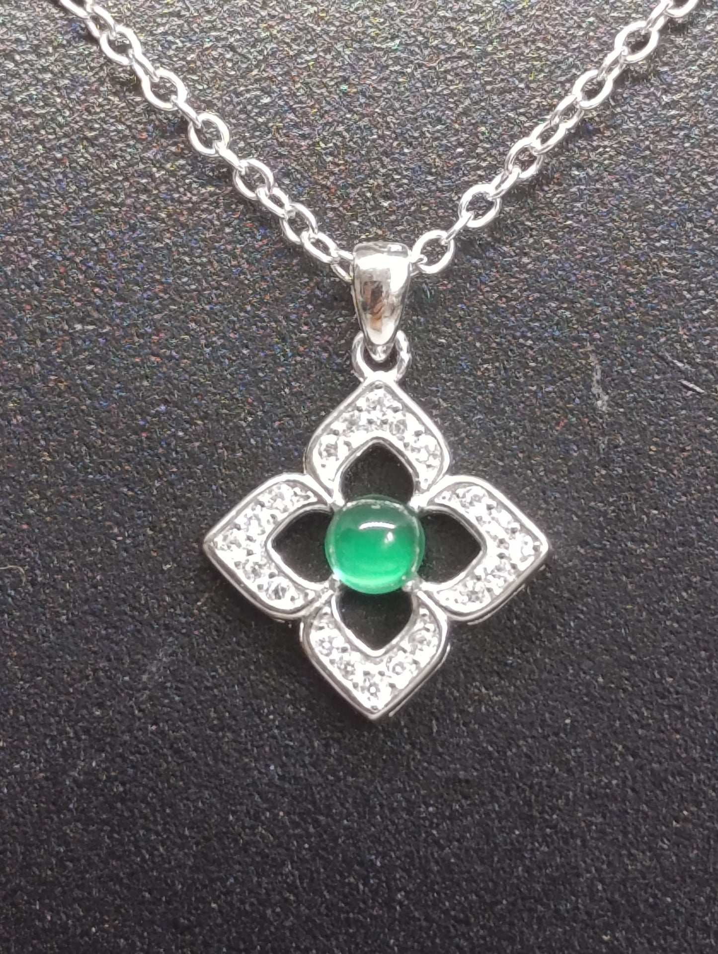 Pendentif Eugénia - Argent 925 rhodié & pierre qualité AAA