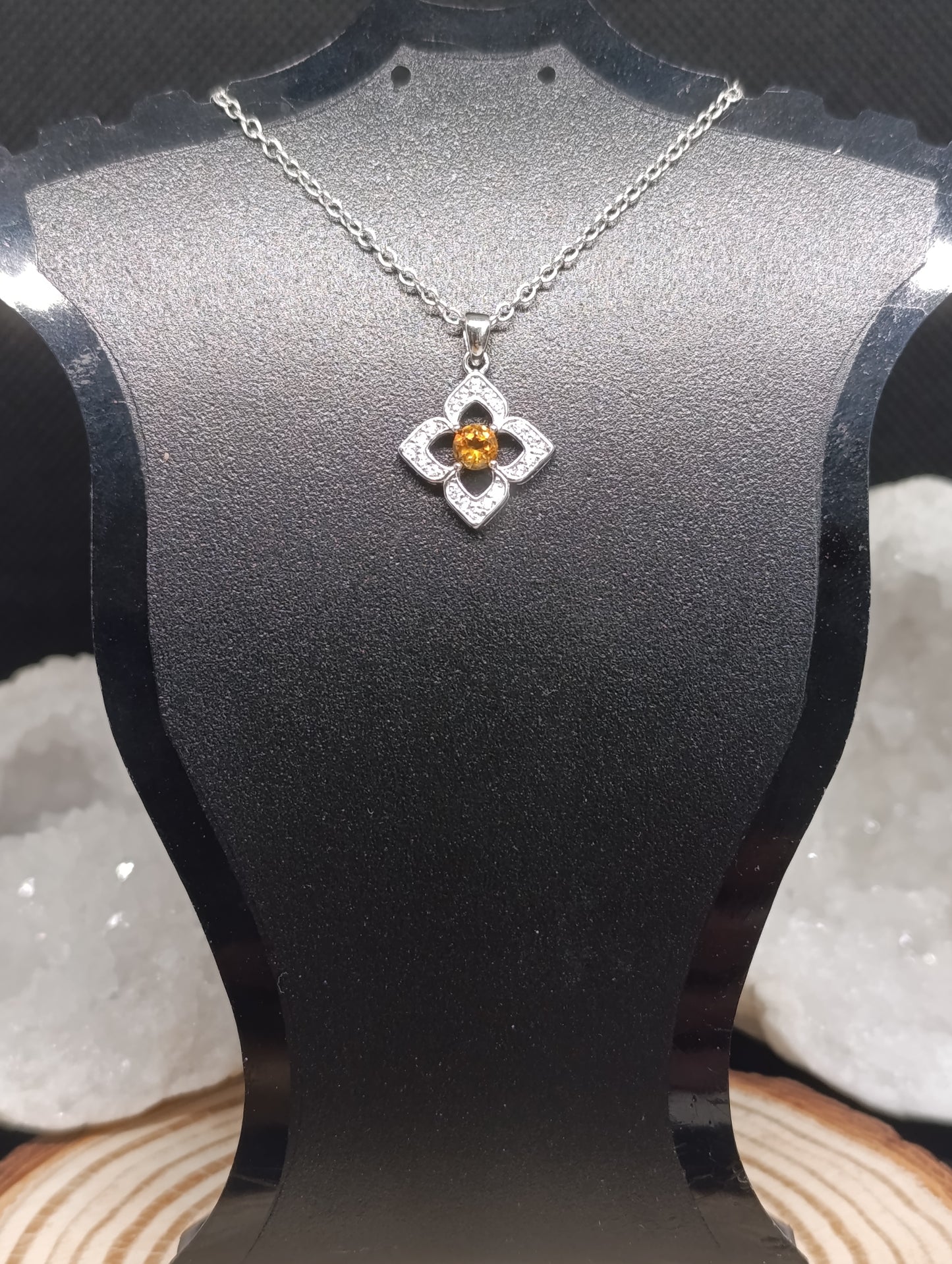 Pendentif Eugénia - Argent 925 rhodié & pierre qualité AAA
