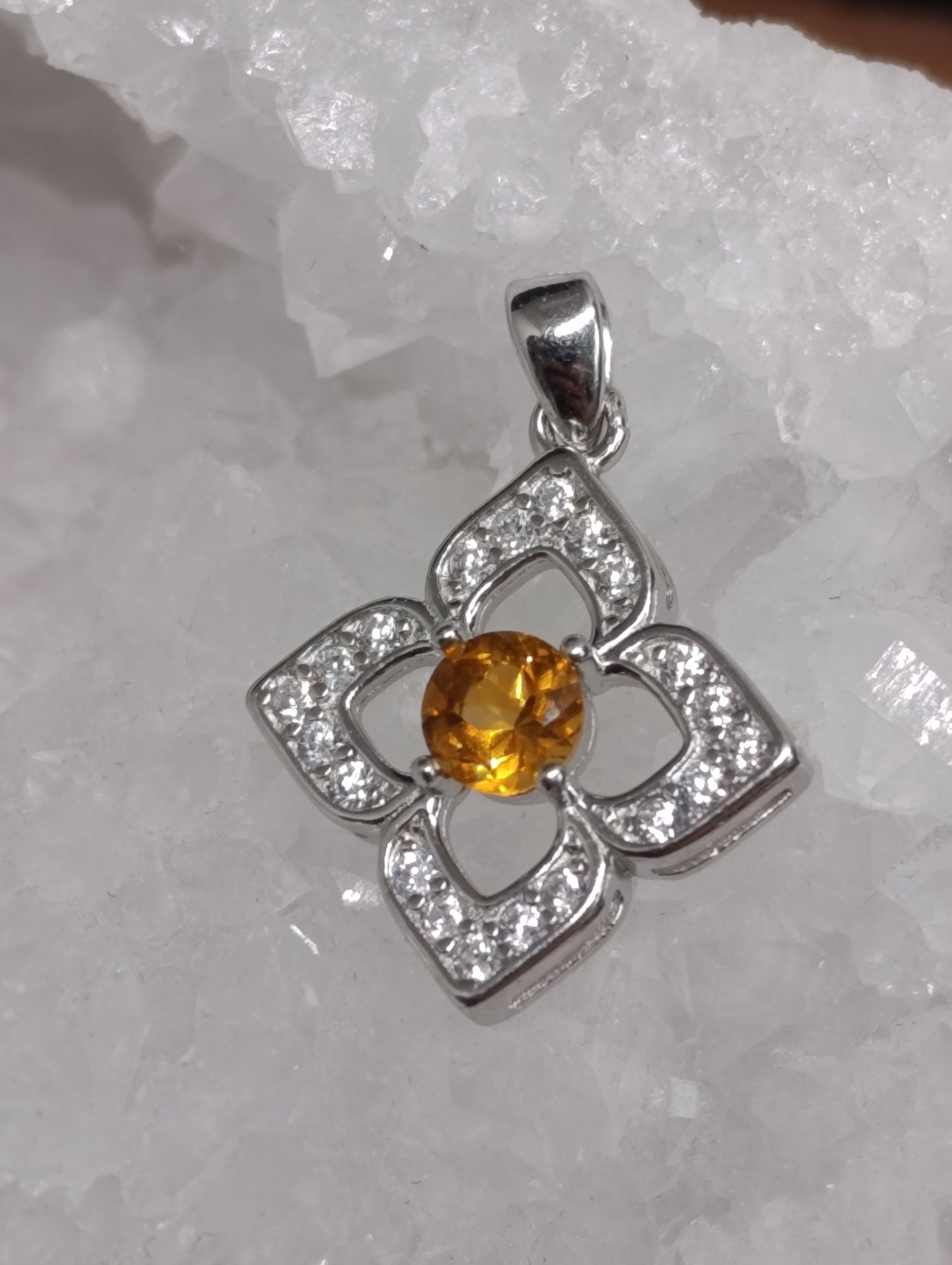 Pendentif Eugénia - Argent 925 rhodié & pierre qualité AAA