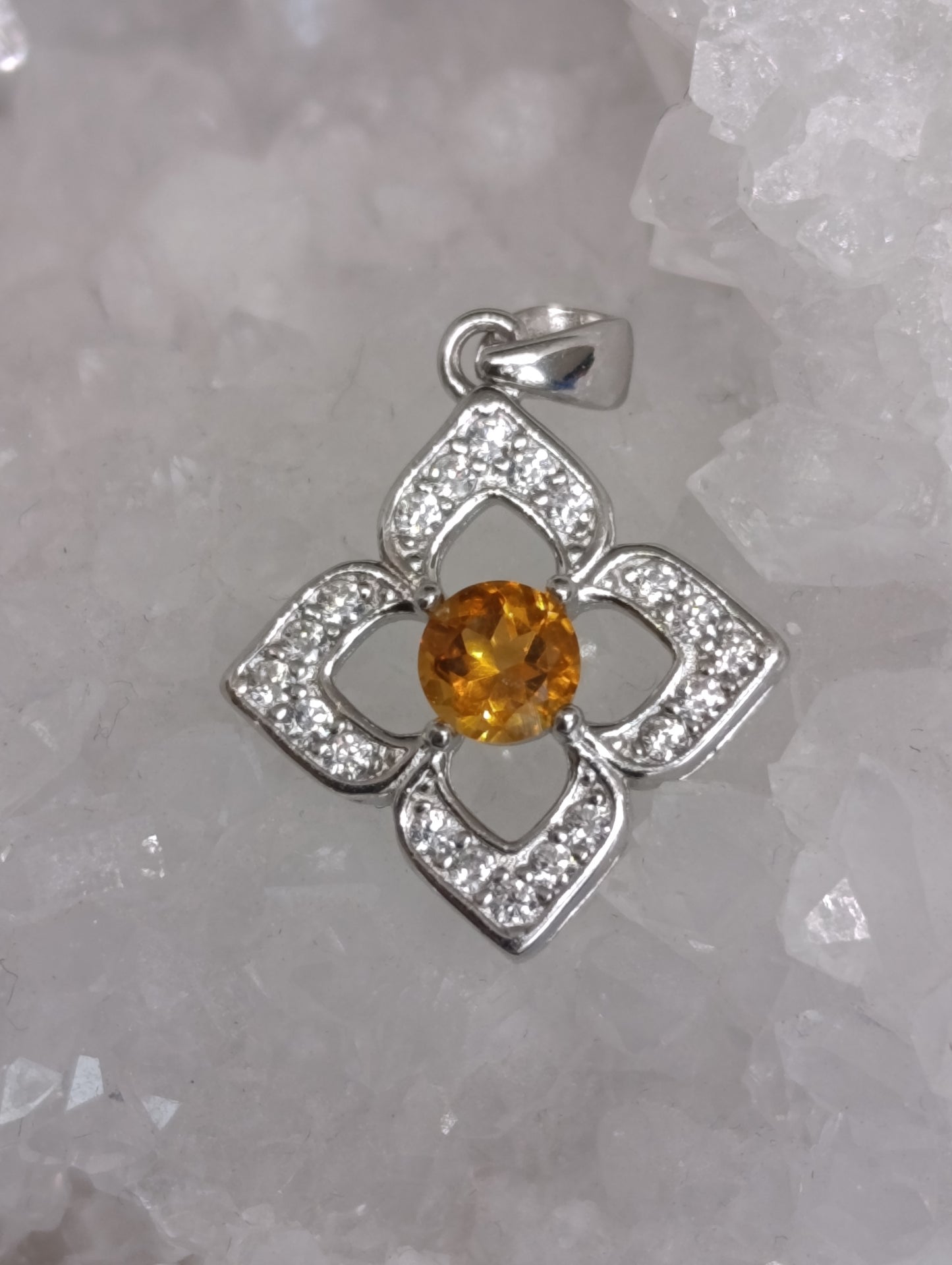 Pendentif Eugénia - Argent 925 rhodié & pierre qualité AAA