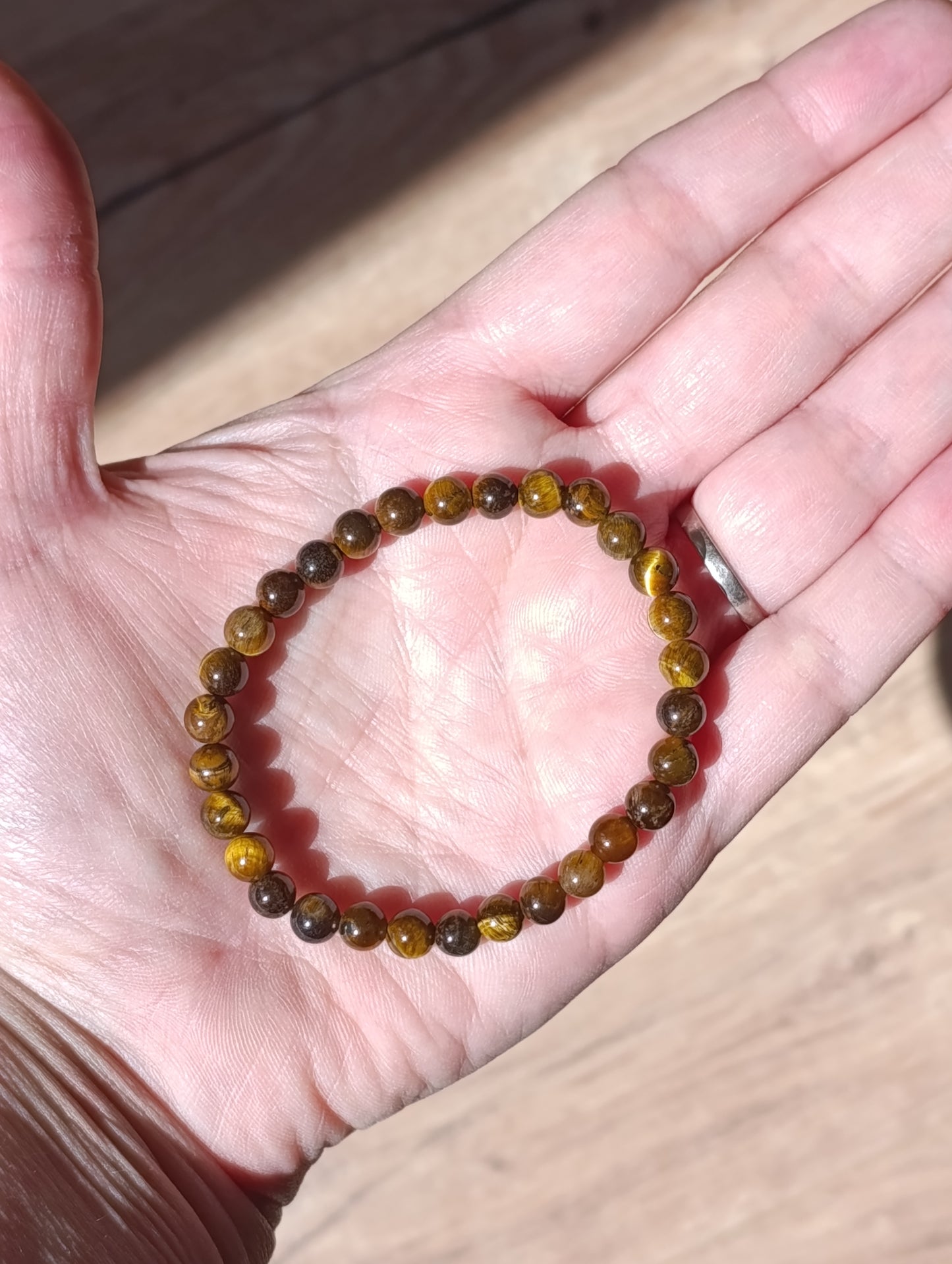 Bracelet boule Oeil de tigre 6mm