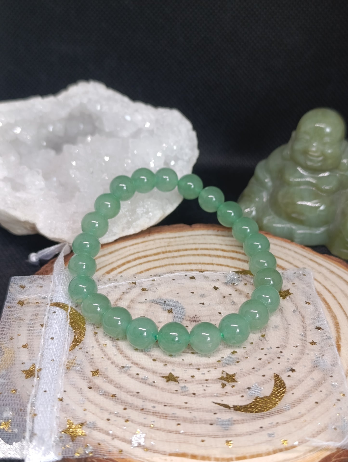 Bracelet boule Aventurine verte 8mm