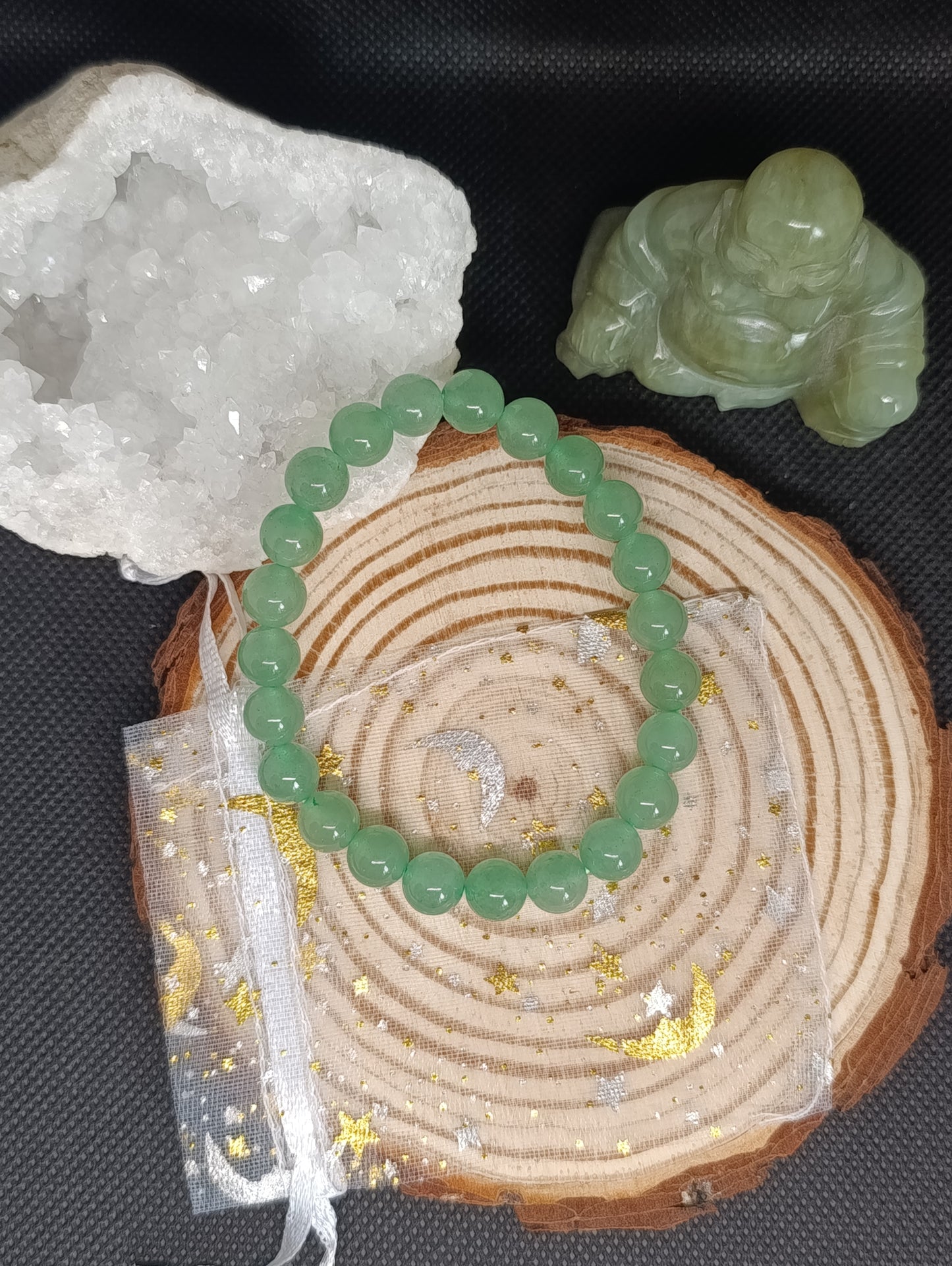 Bracelet boule Aventurine verte 8mm