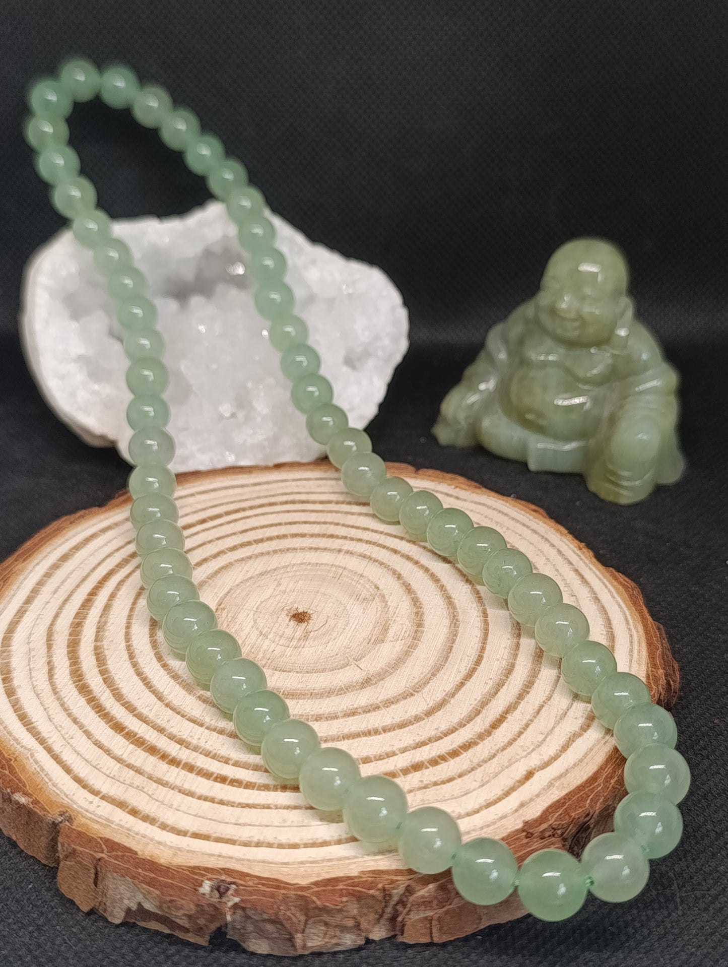 Collier boule Aventurine verte 8mm