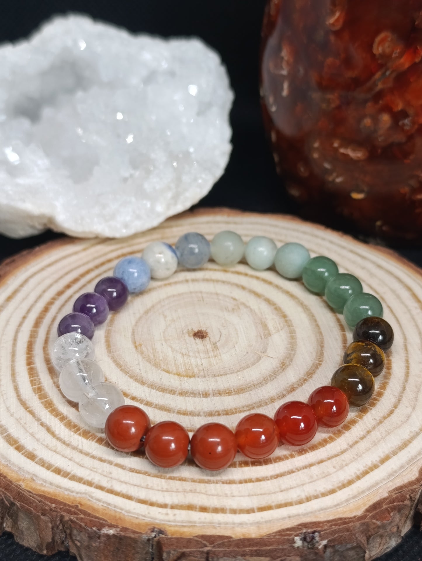 Bracelet boule 7 chakras 8mm
