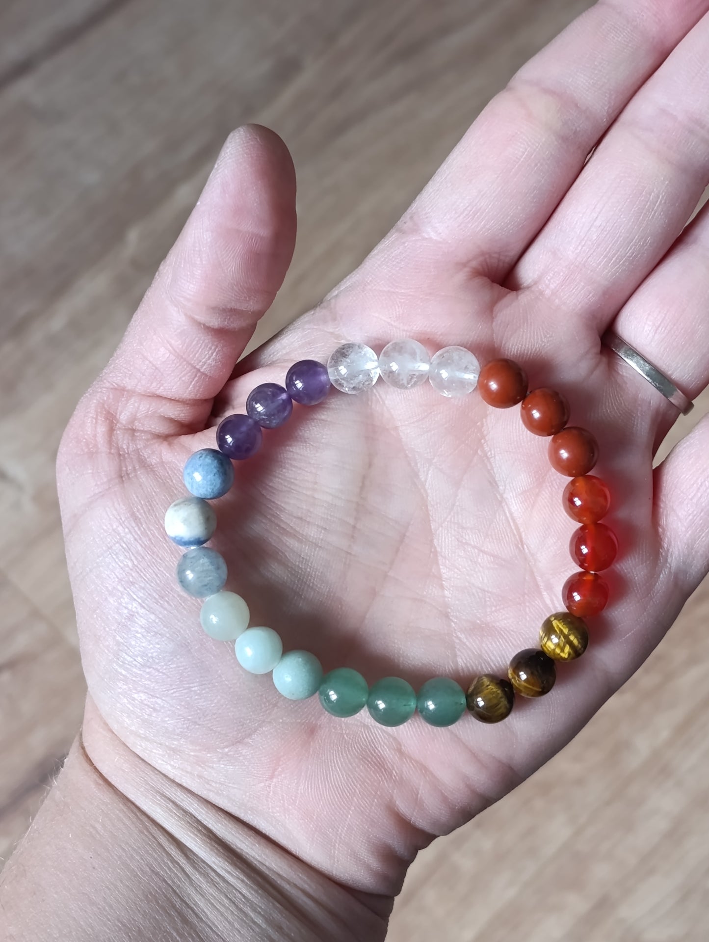 Bracelet boule 7 chakras 8mm