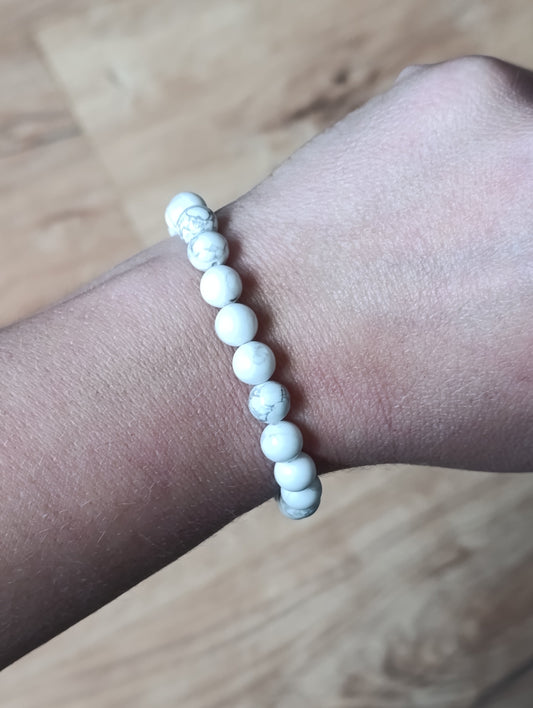 Bracelet boule Howlite 8mm