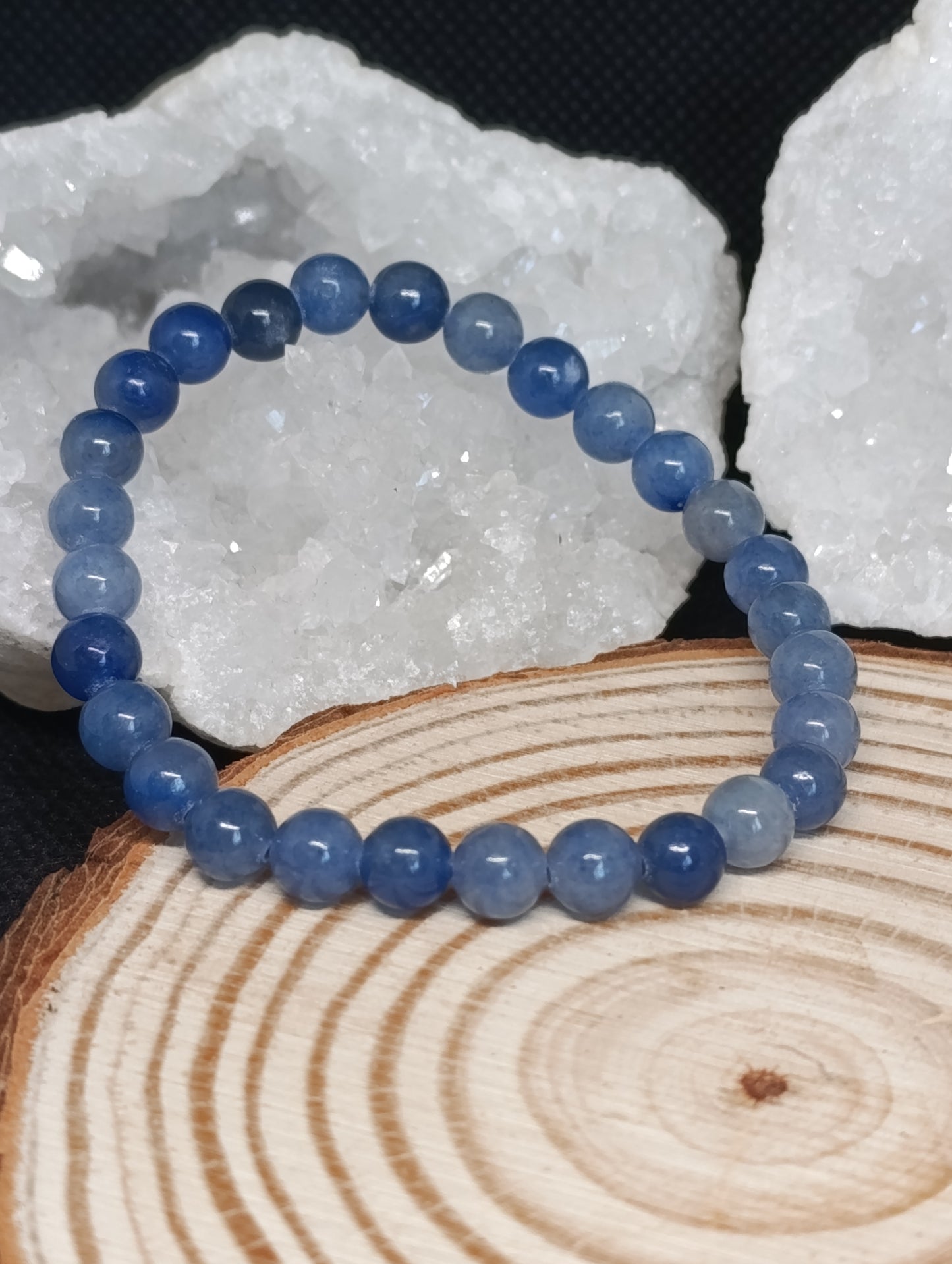 Bracelet boule Aventurine bleue 6mm