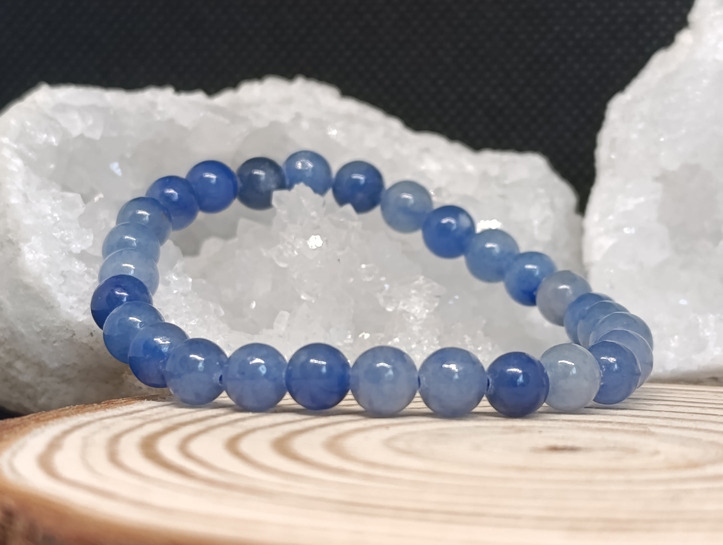 Bracelet boule Aventurine bleue 6mm