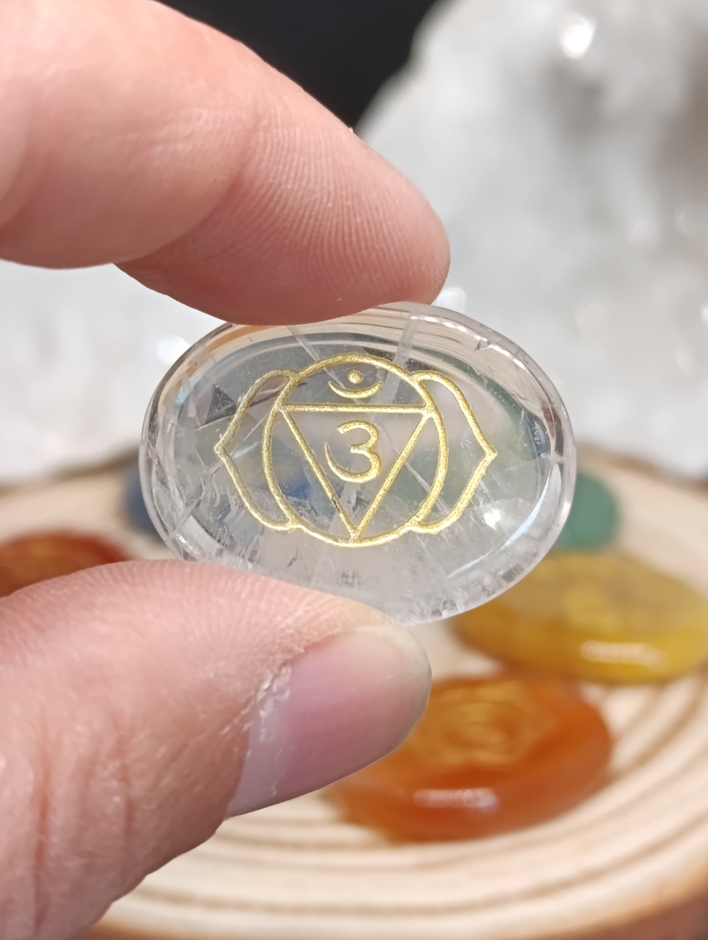 Pierres plates lot 7 chakras