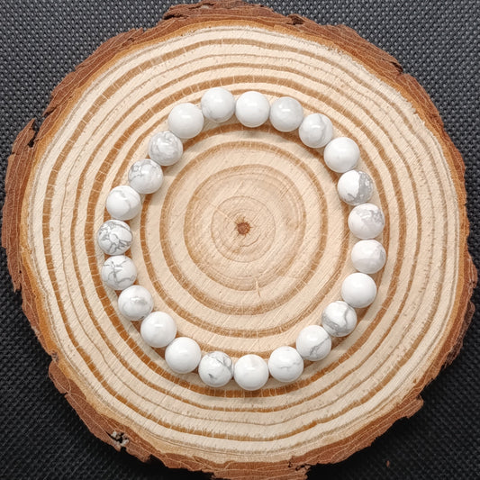 Bracelet boule Howlite 8mm