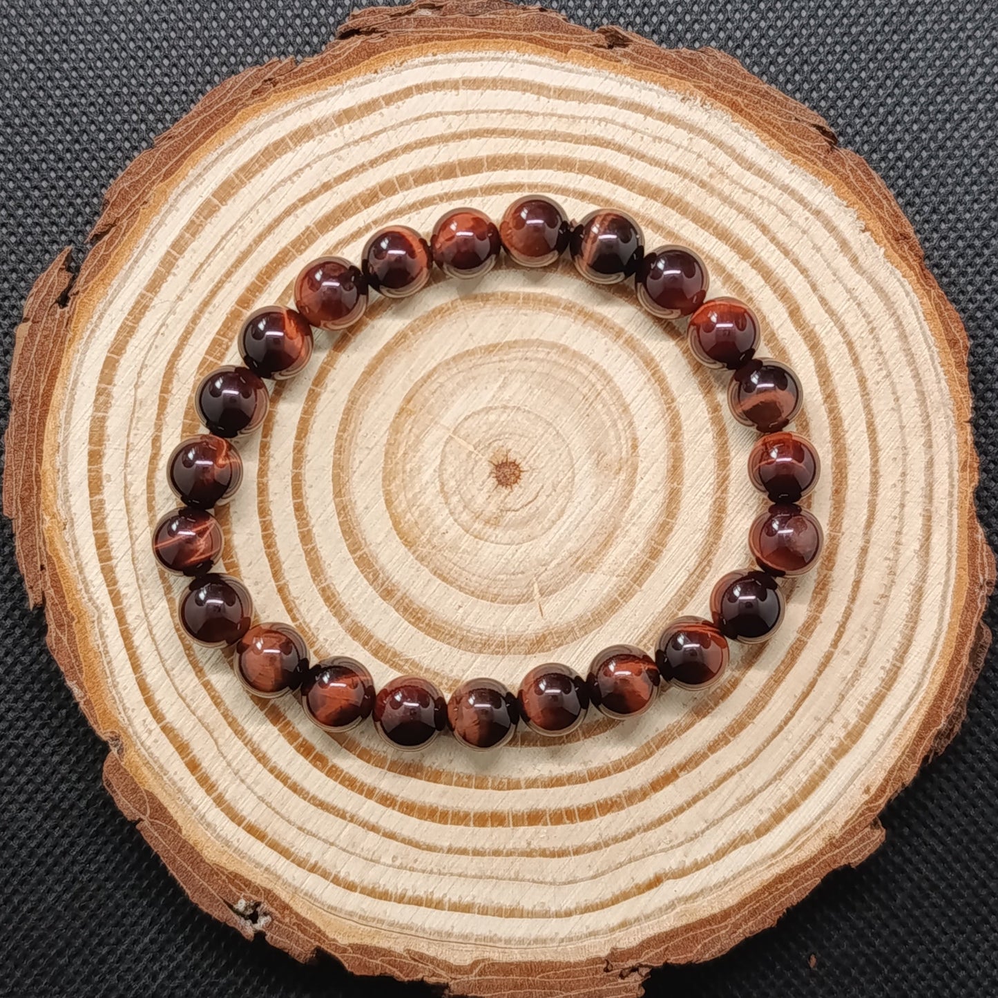 Bracelet boule Oeil de taureau 8mm - Qualité AA