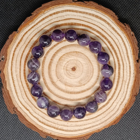 Bracelet boule Améthyste 10mm