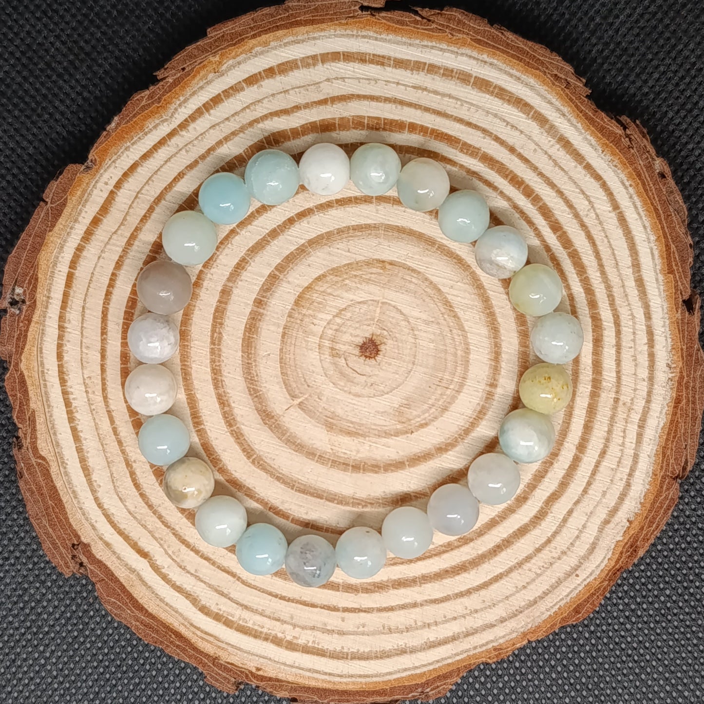 Bracelet boule Amazonite Bresil 8mm
