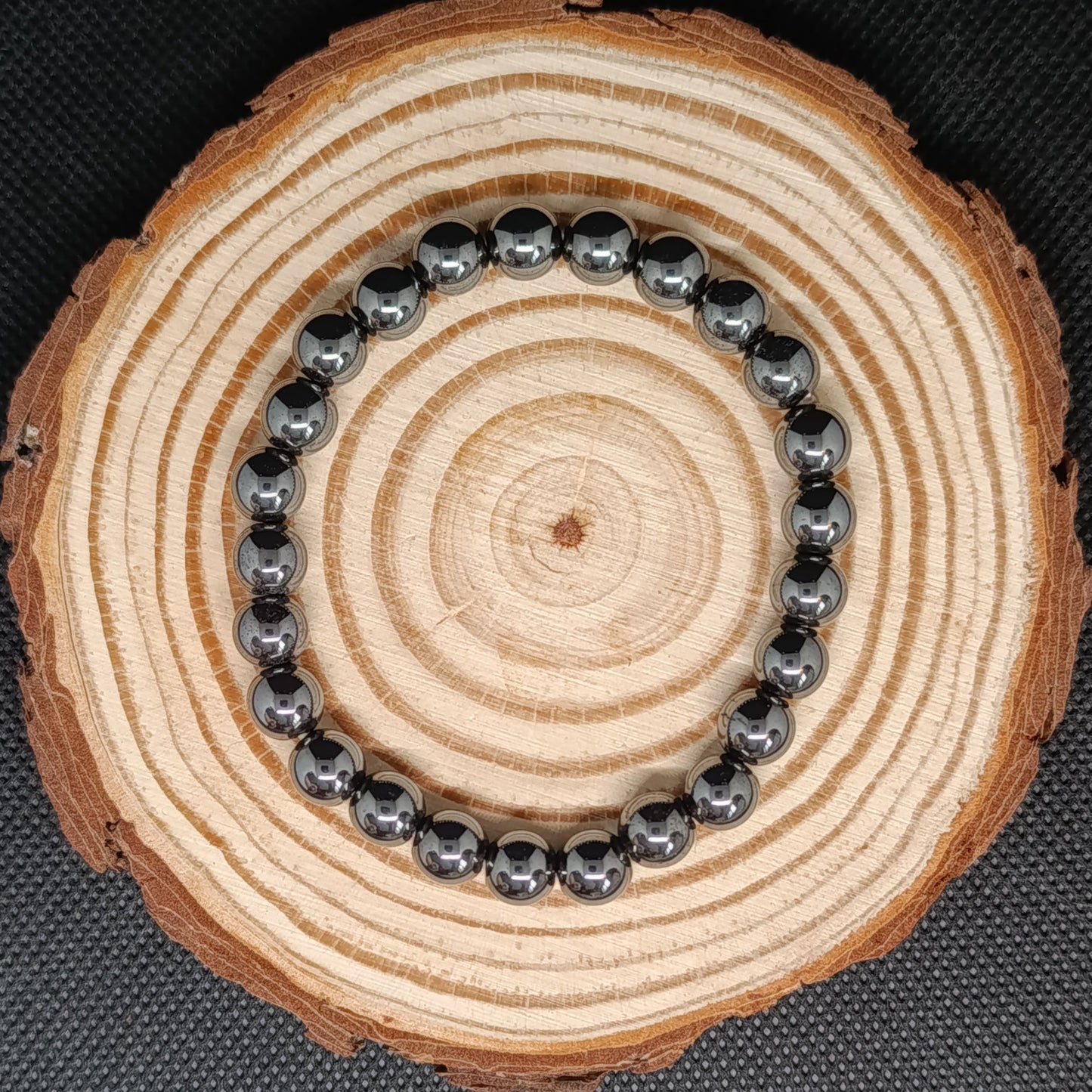 Bracelet boule Hématite 8mm